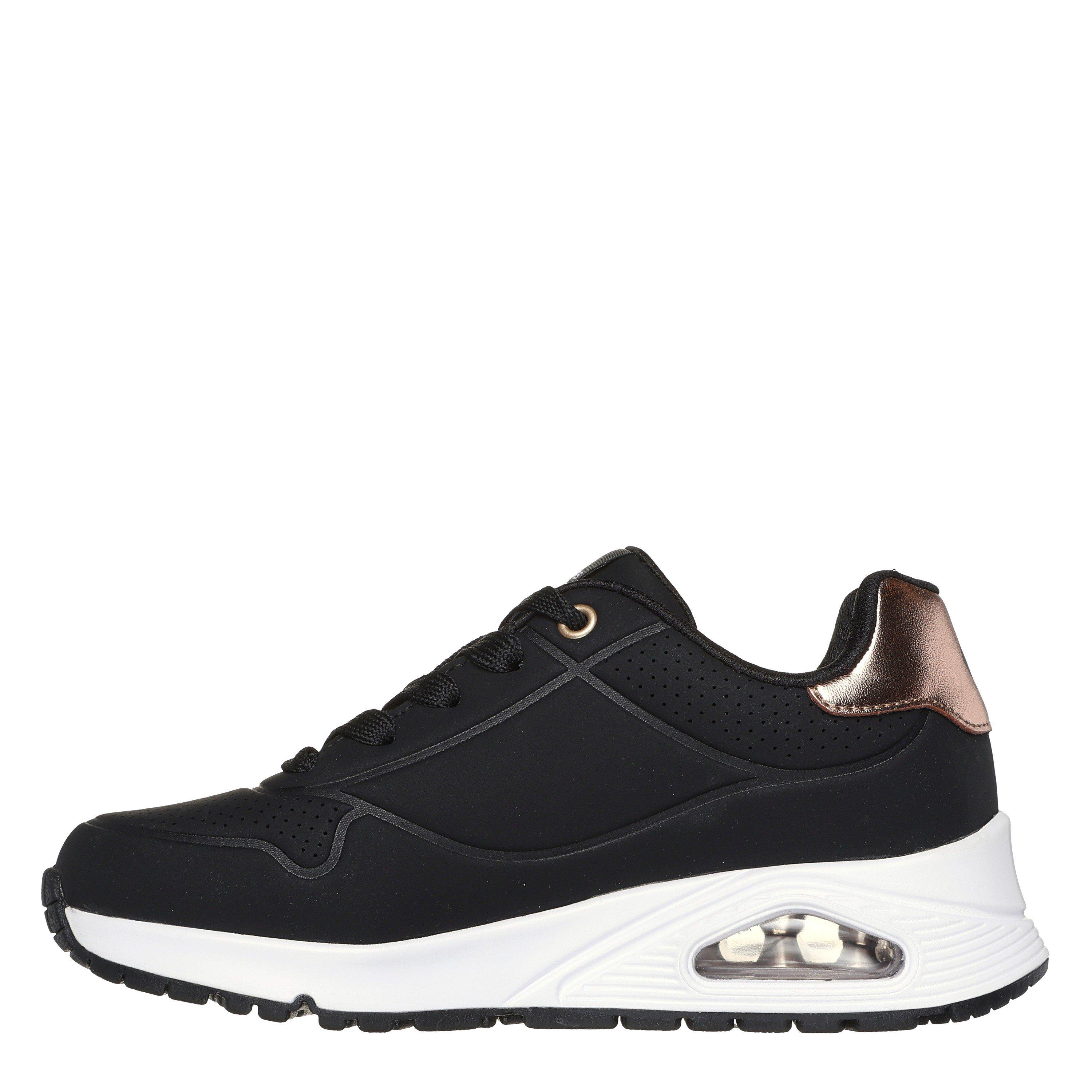 Black/Pink - Skechers - Uno Stand On Air Junior Girls Trainers - 2
