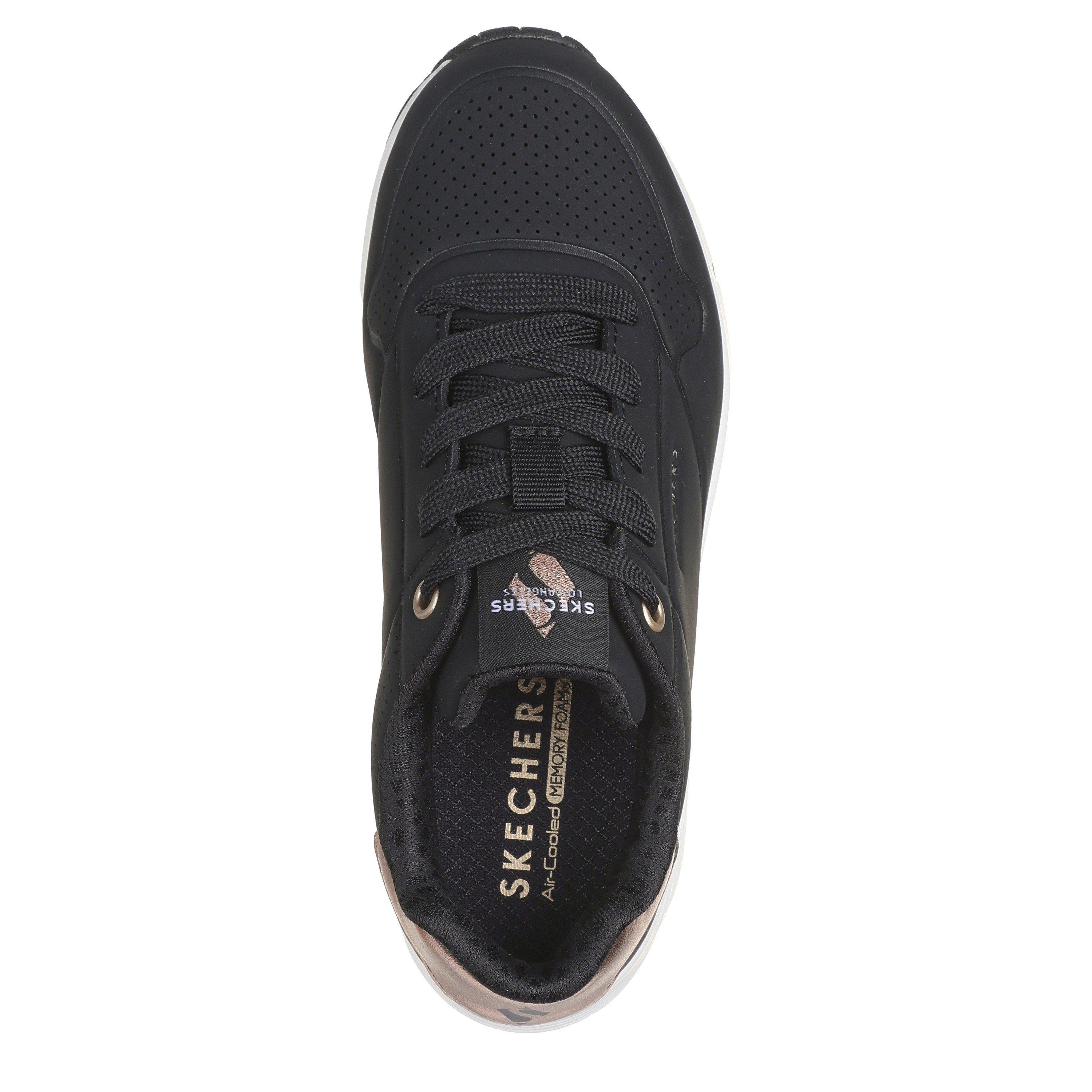 Black/Pink - Skechers - Uno Stand On Air Junior Girls Trainers - 4