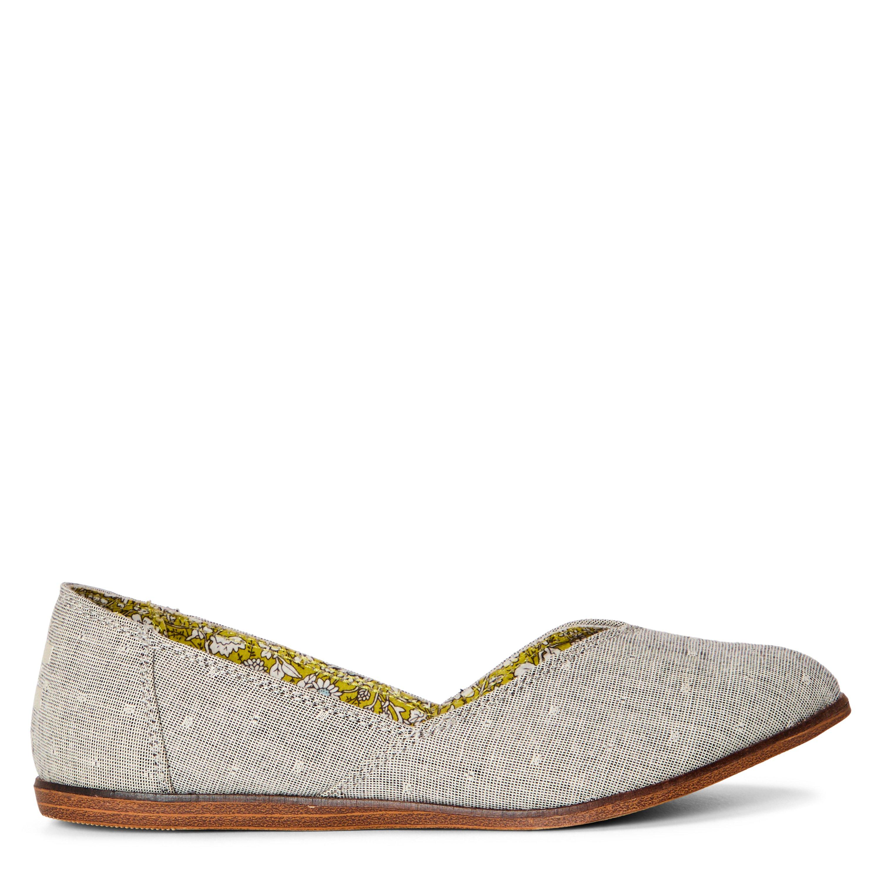 Toms Girls Chambray Dot Juniors - Grey - 3.5 (36)