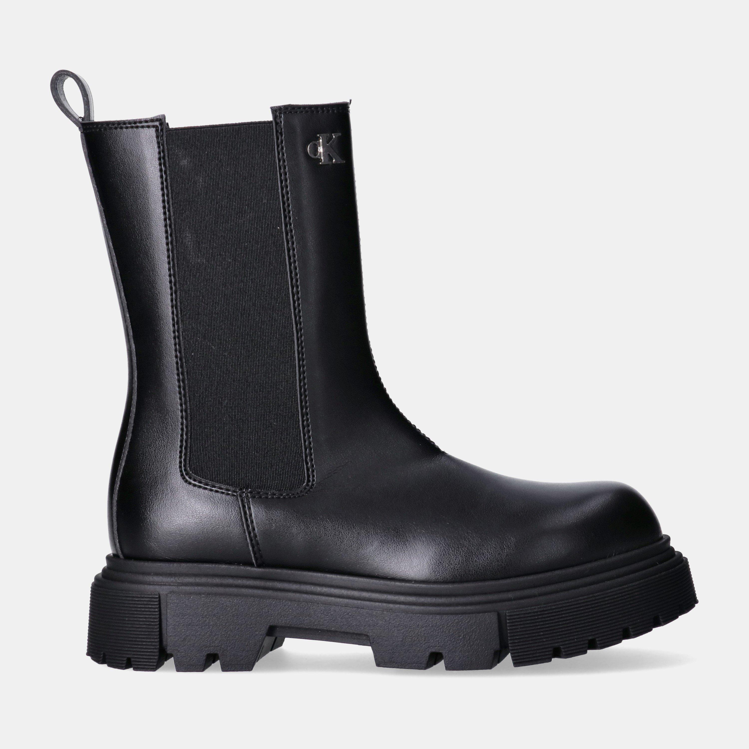 Calvin Klein Jeans Girls Kids' Elastic Panel Chelsea Boots - Black - 4.5 (37)