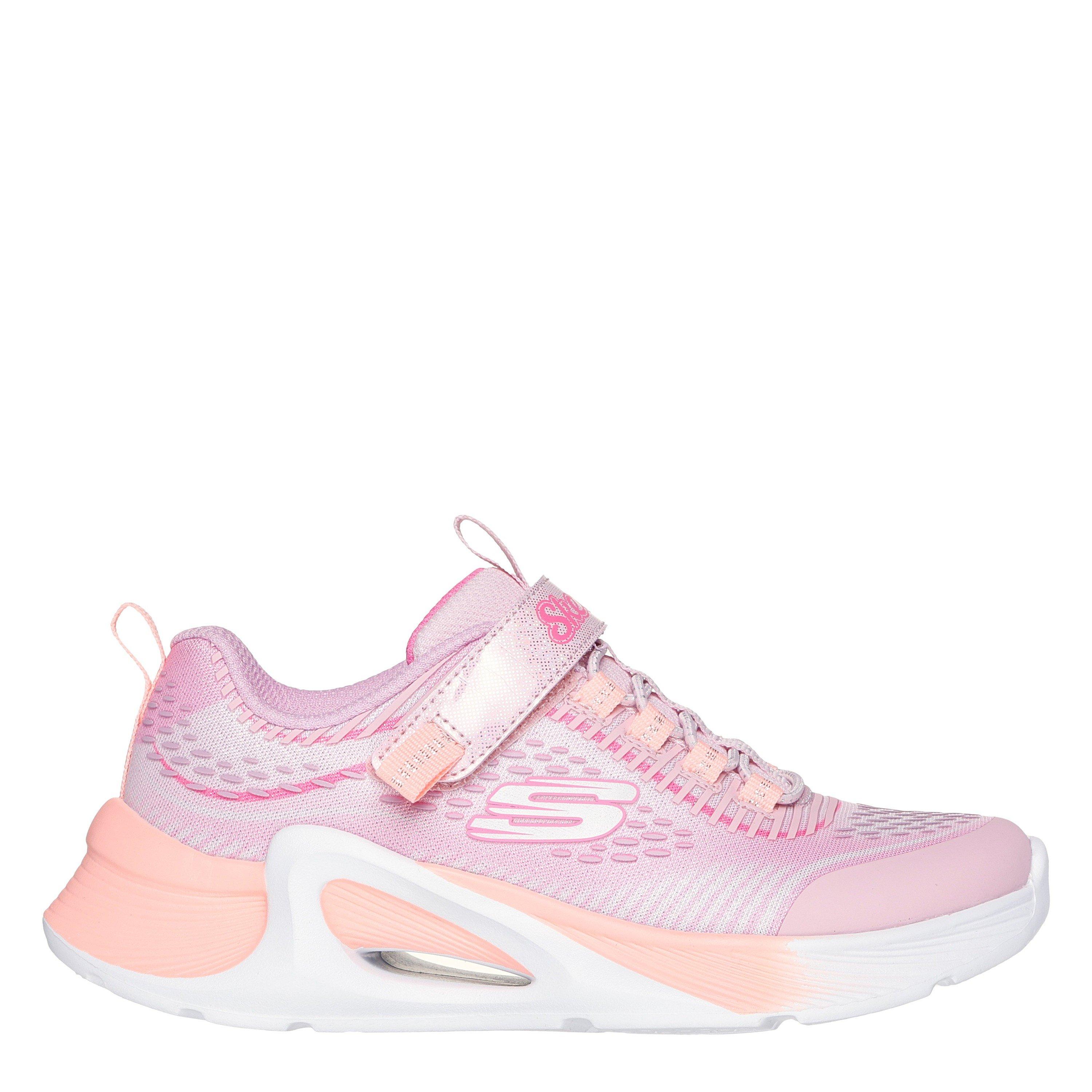 Skechers Girls Kids' Bungee And Strap Sparkle Mesh Print Runners - Pink/ - 1 (33.5)