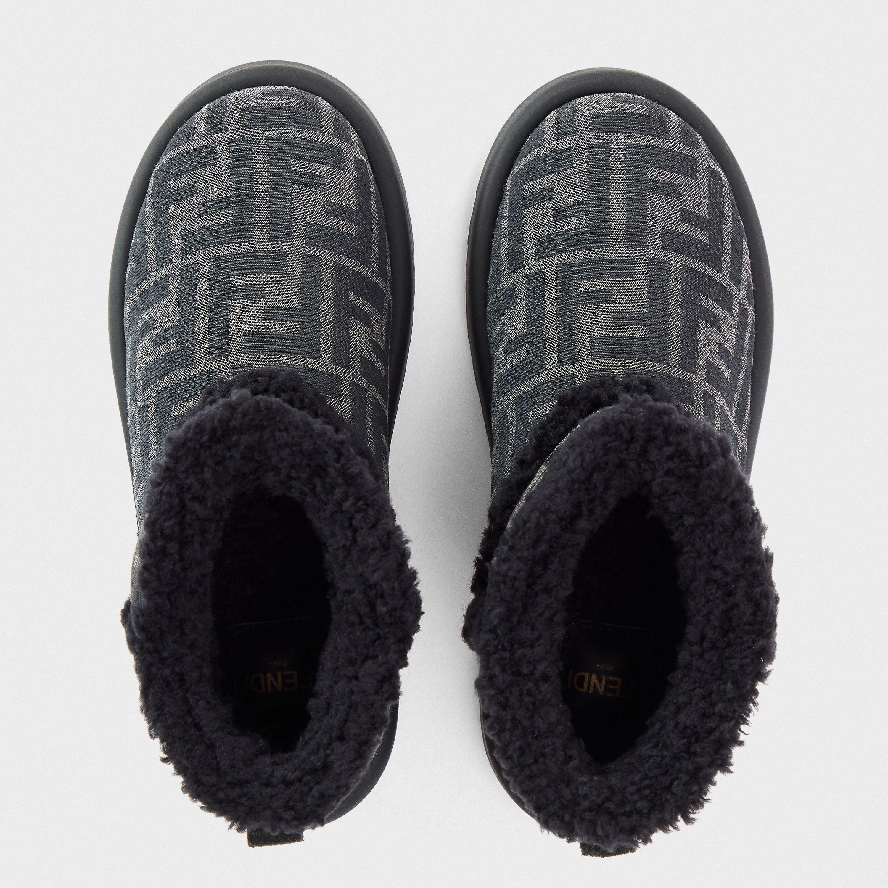 GrigioNeroF13I8 - Fendi - Kids' Plush Snug Boots - 4