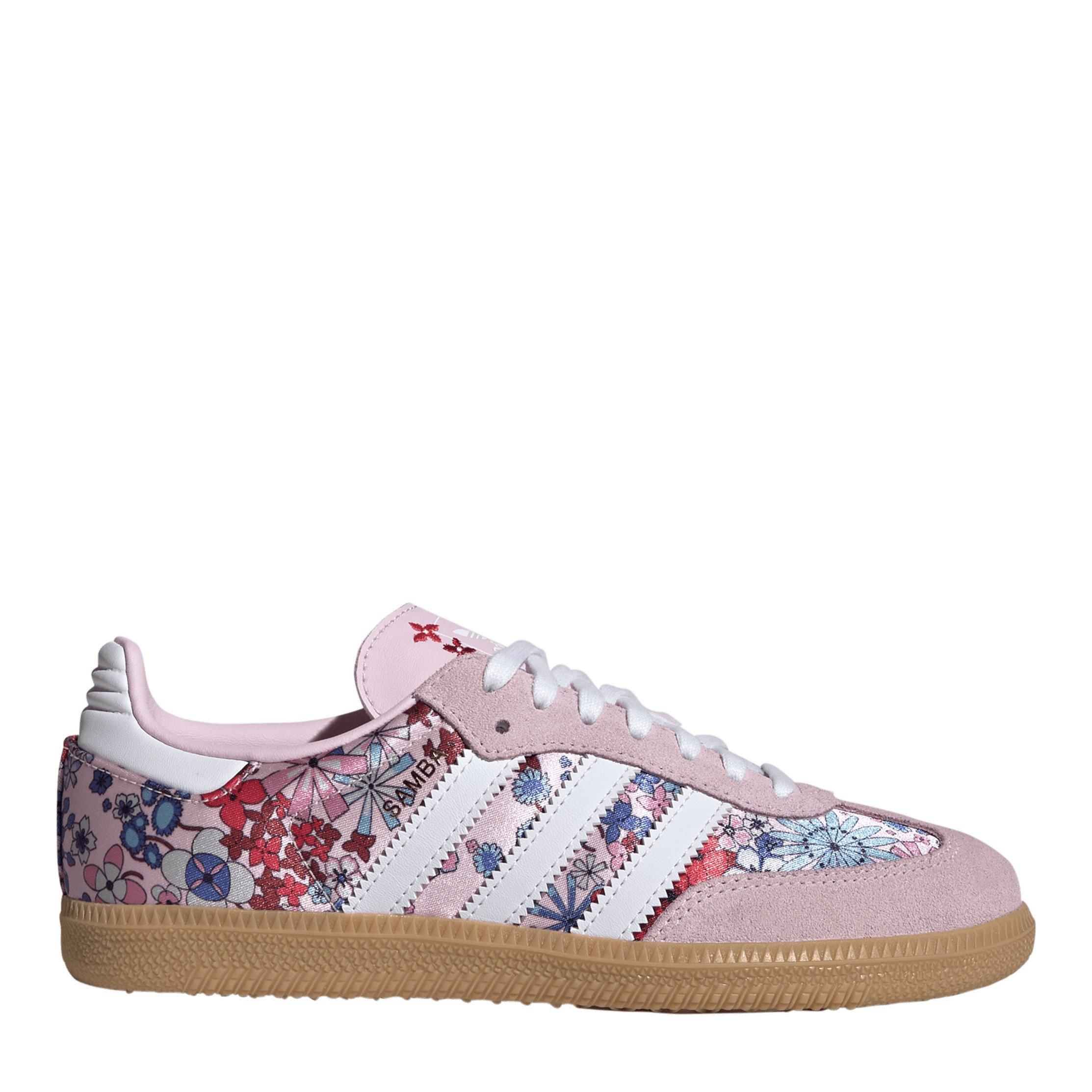 Pink/White - adidas Originals - Kids' Samba OG Lib Samba Low-Top Trainers - 1