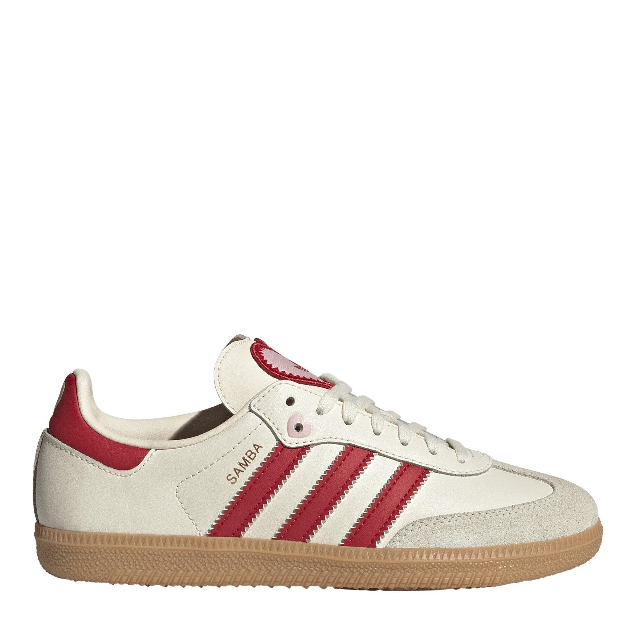 Cream/Red - adidas Originals - Kids' Samba OG Val Samba Low-Top Trainers - 1