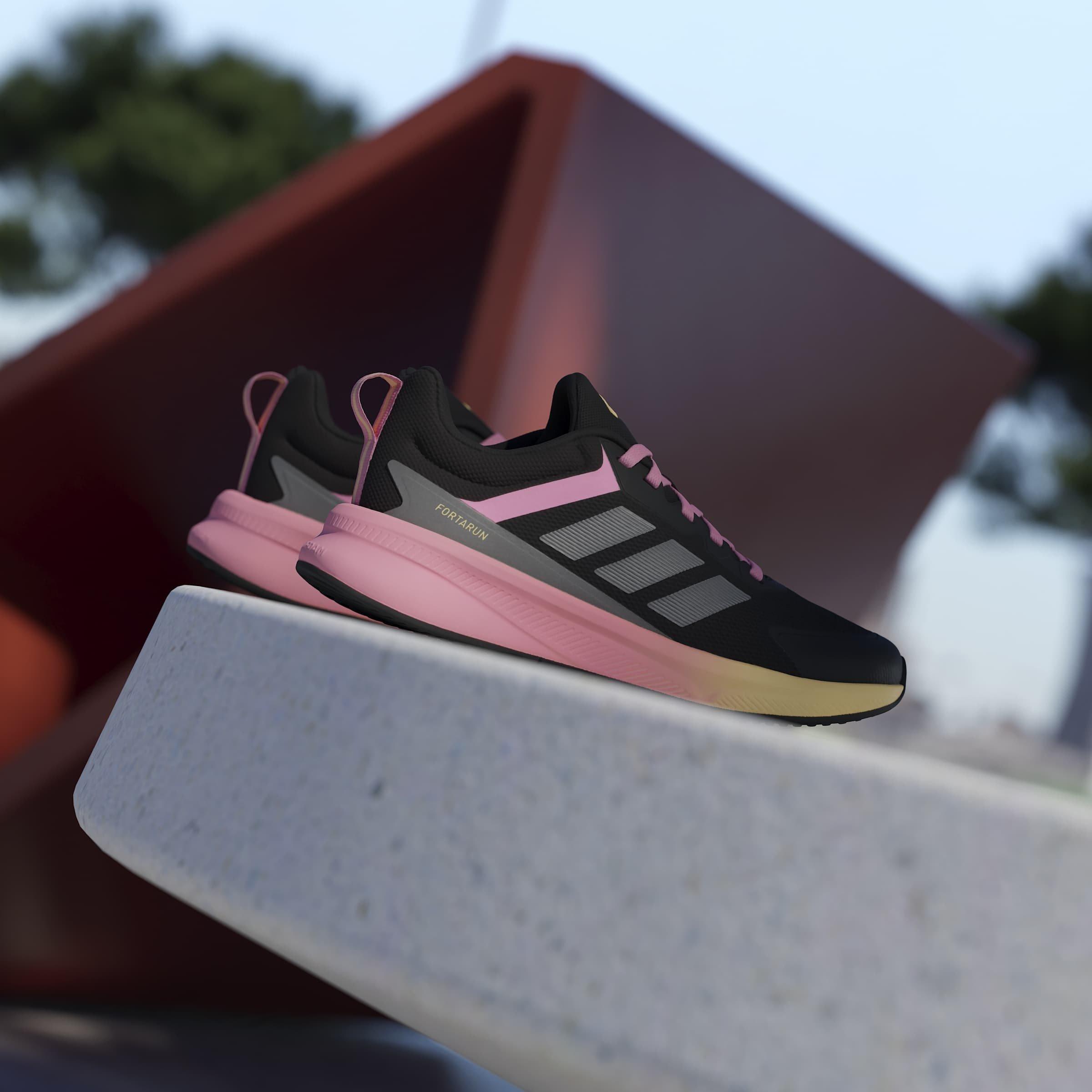 Black/Met/Pink - adidas - Kids' FortaRun 4.0 Runners - 13