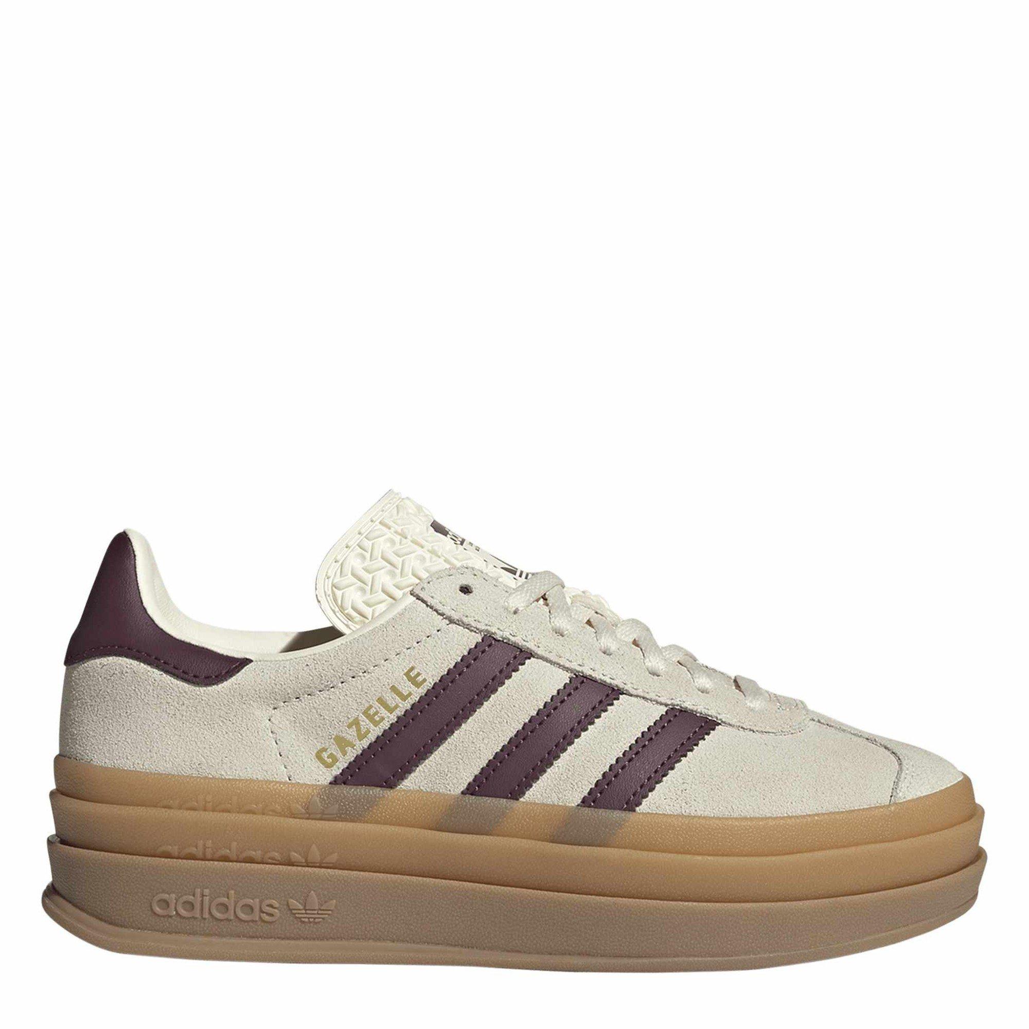 adidas Originals Adidas Gazelle Bold Jn64 - White/Maroon - Size 4 (36.7)