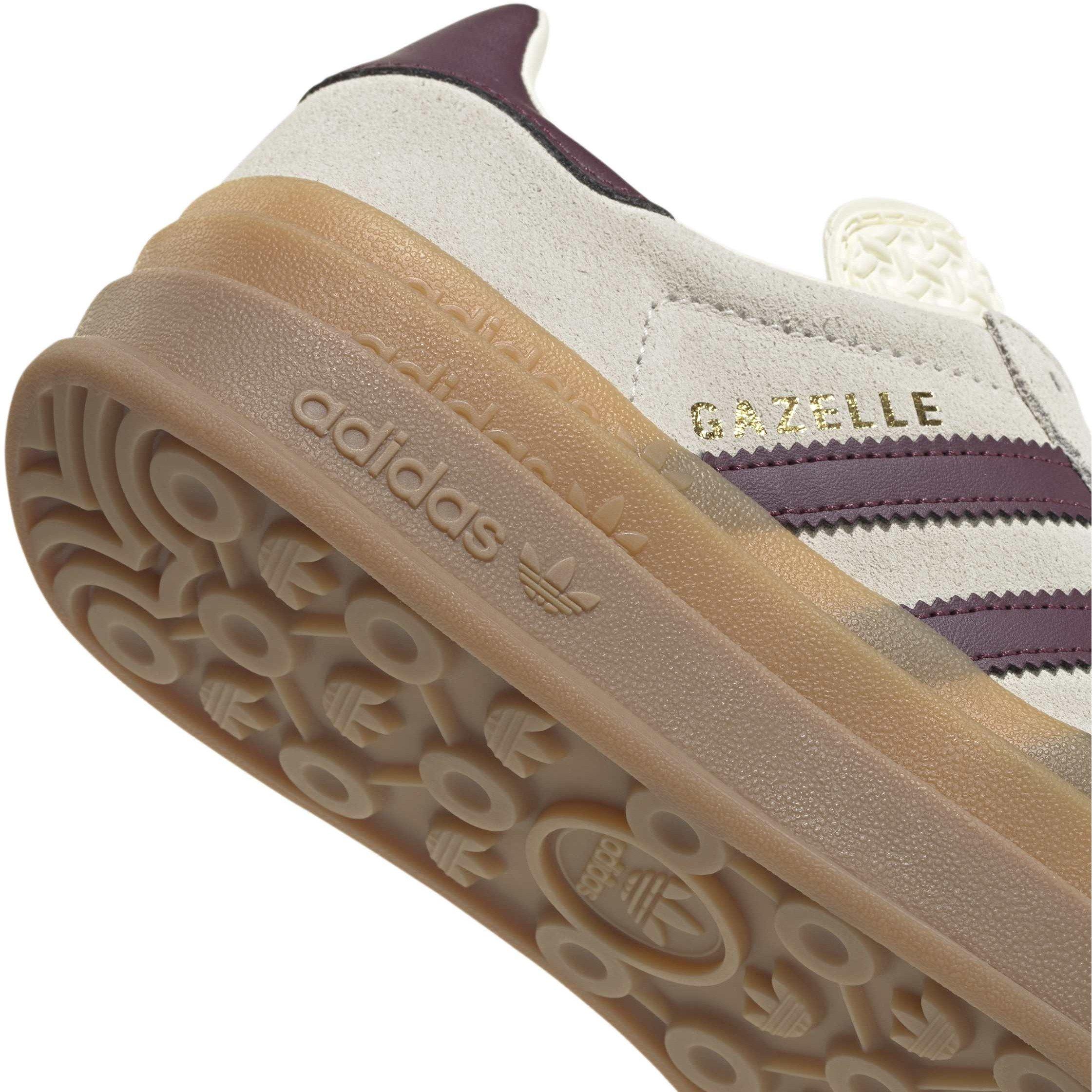 White/Maroon - adidas Originals - Kids' Gazelle Bold Low-Top Trainers - 7