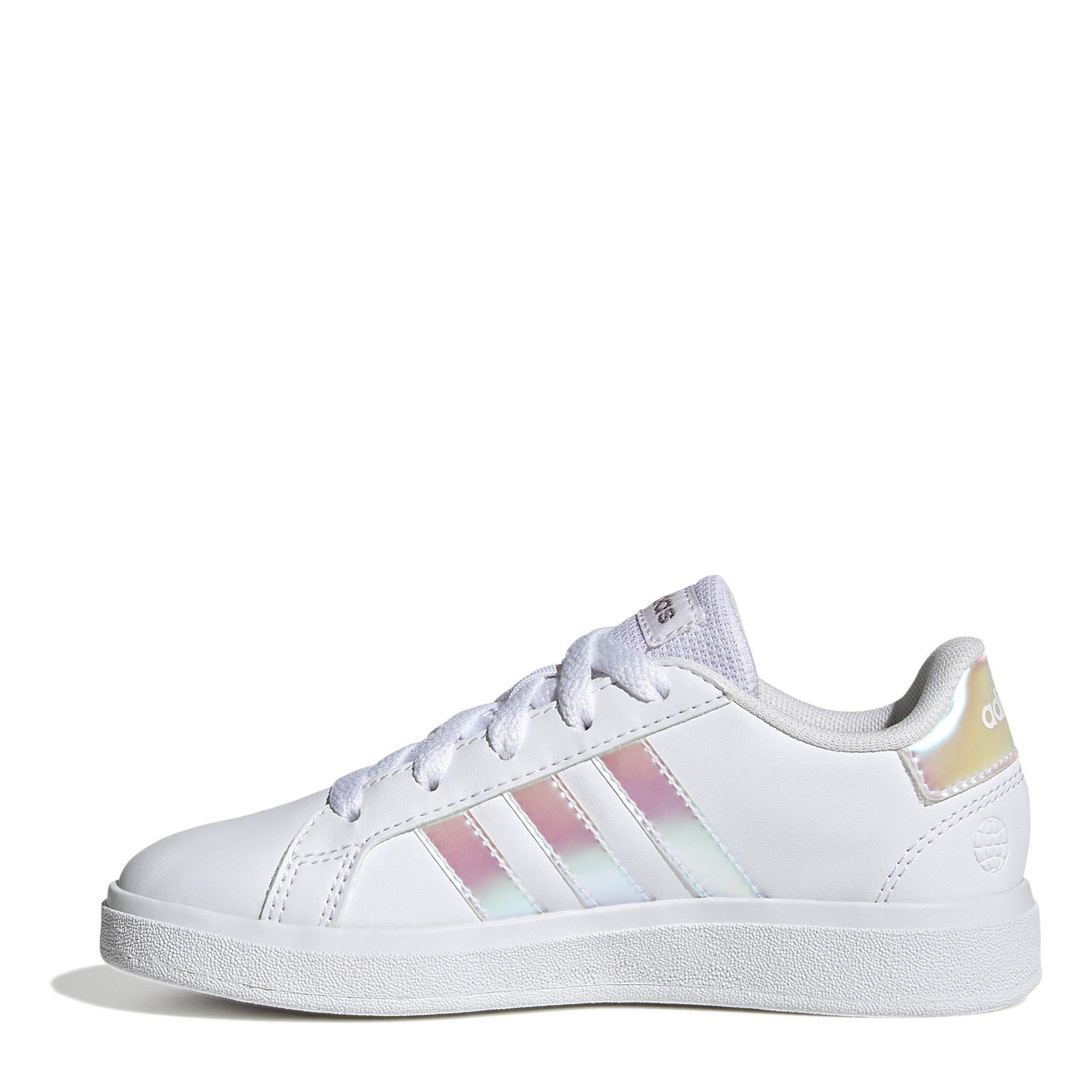 Weiß/Irides - adidas - Girls Grand Court Trainers - 2