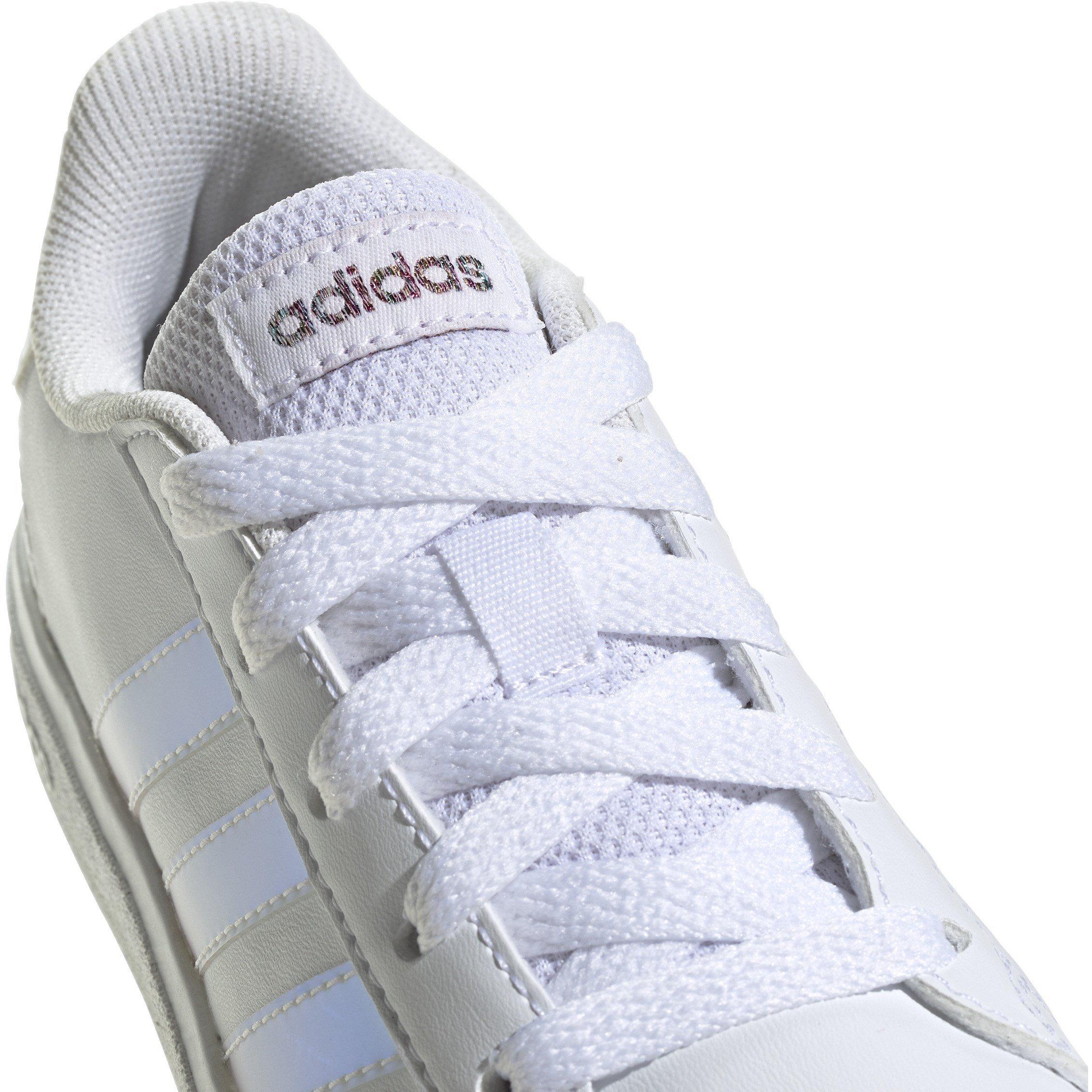 Weiß/Irides - adidas - Girls Grand Court Trainers - 7