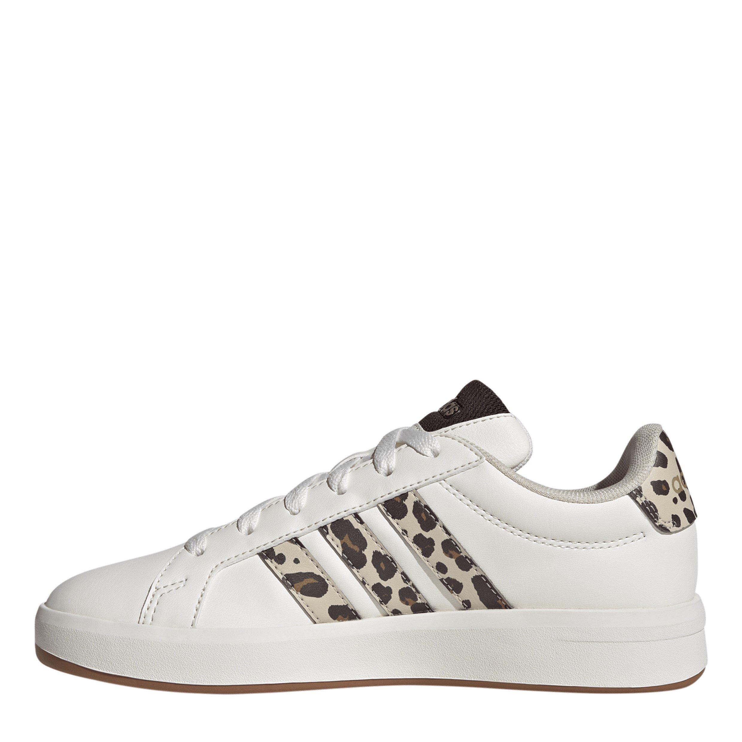 Wit/Dierenprint - adidas - Girls Grand Court Trainers - 2