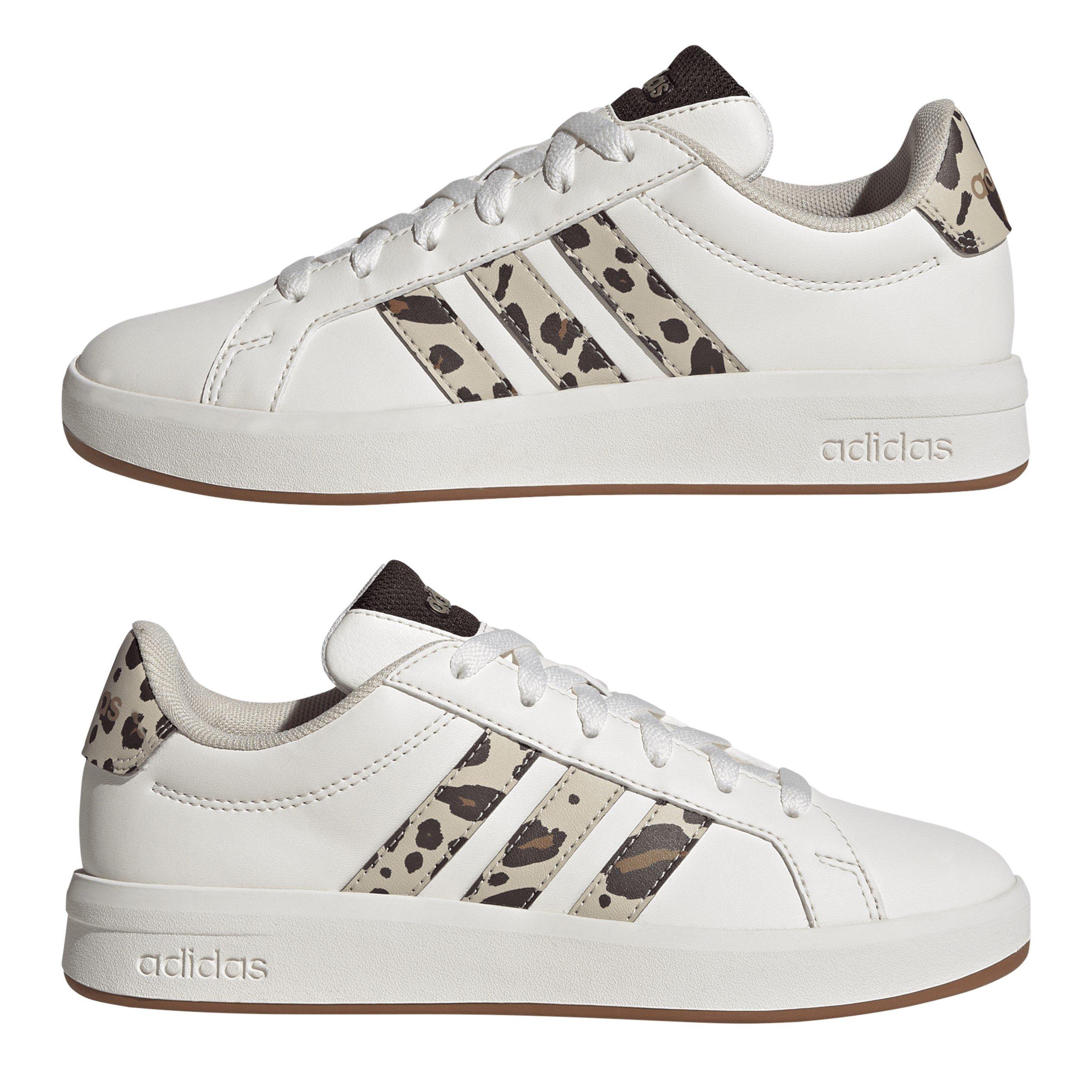 Wit/Dierenprint - adidas - Girls Grand Court Trainers - 9