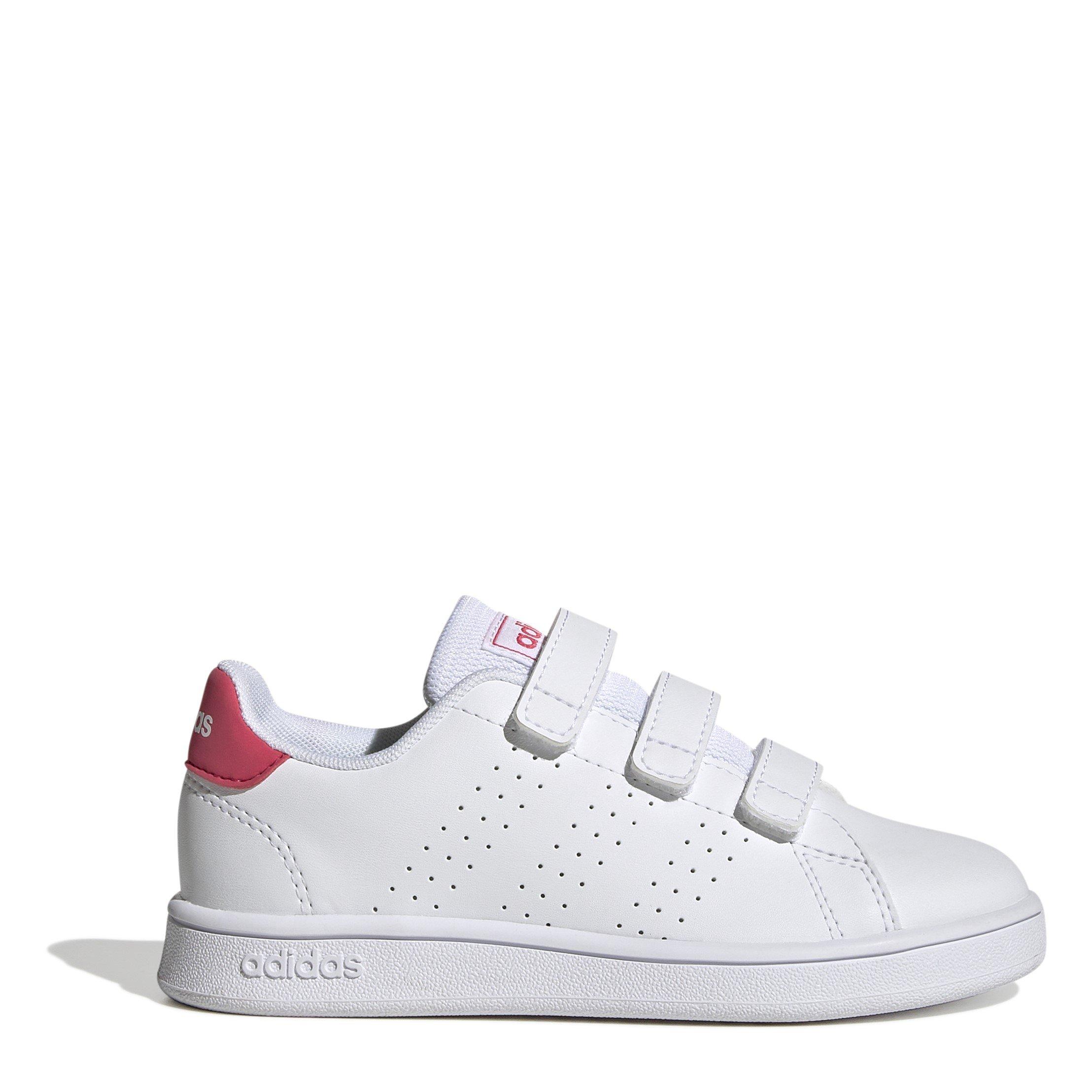 Branco/Rosa - adidas - Advantage Court Lifestyle Hook-and-Loop Shoes Girls - 1