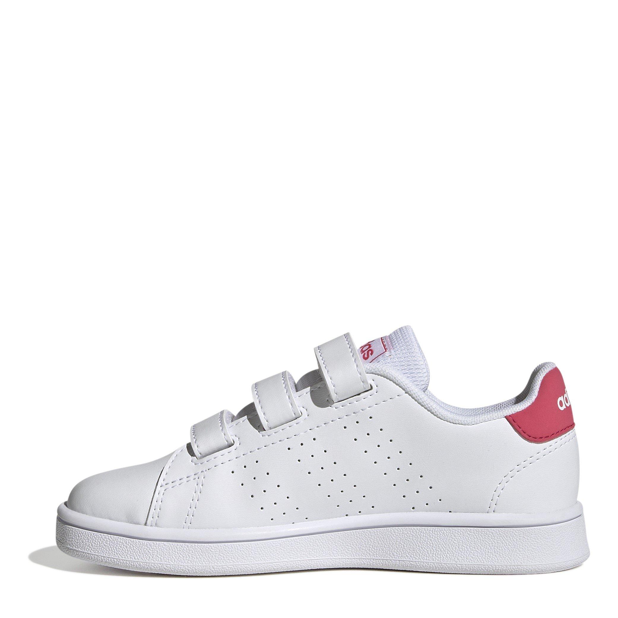 Branco/Rosa - adidas - Advantage Court Lifestyle Hook-and-Loop Shoes Girls - 2