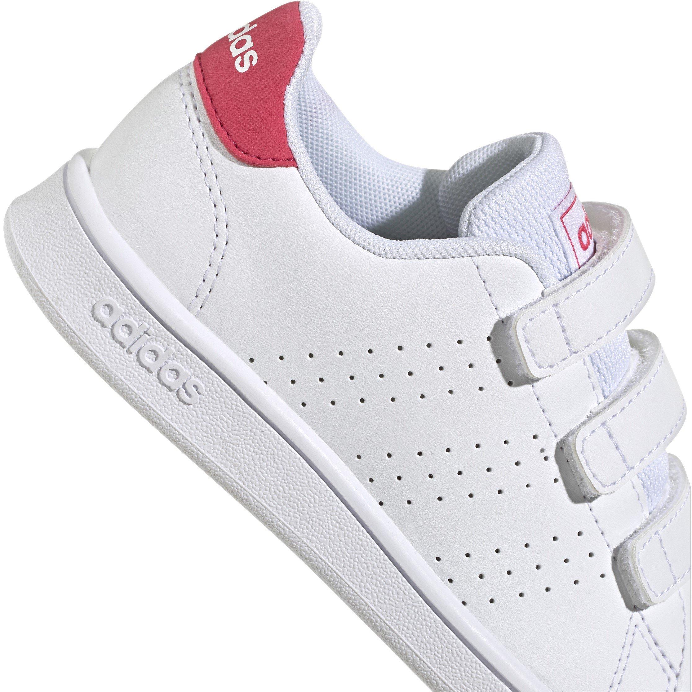 Branco/Rosa - adidas - Advantage Court Lifestyle Hook-and-Loop Shoes Girls - 8