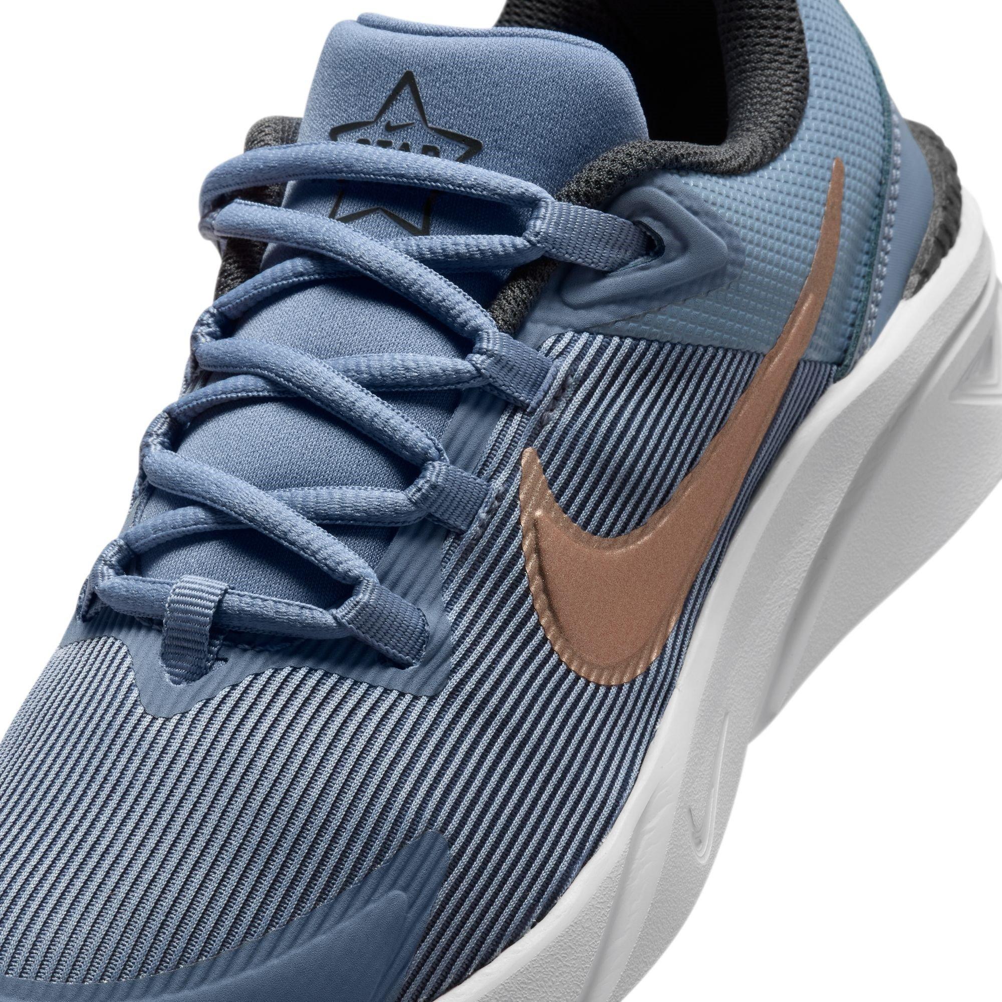 Grey/Pink - Nike - Star Runner 4 Big Kids Road Running Shoes - 7