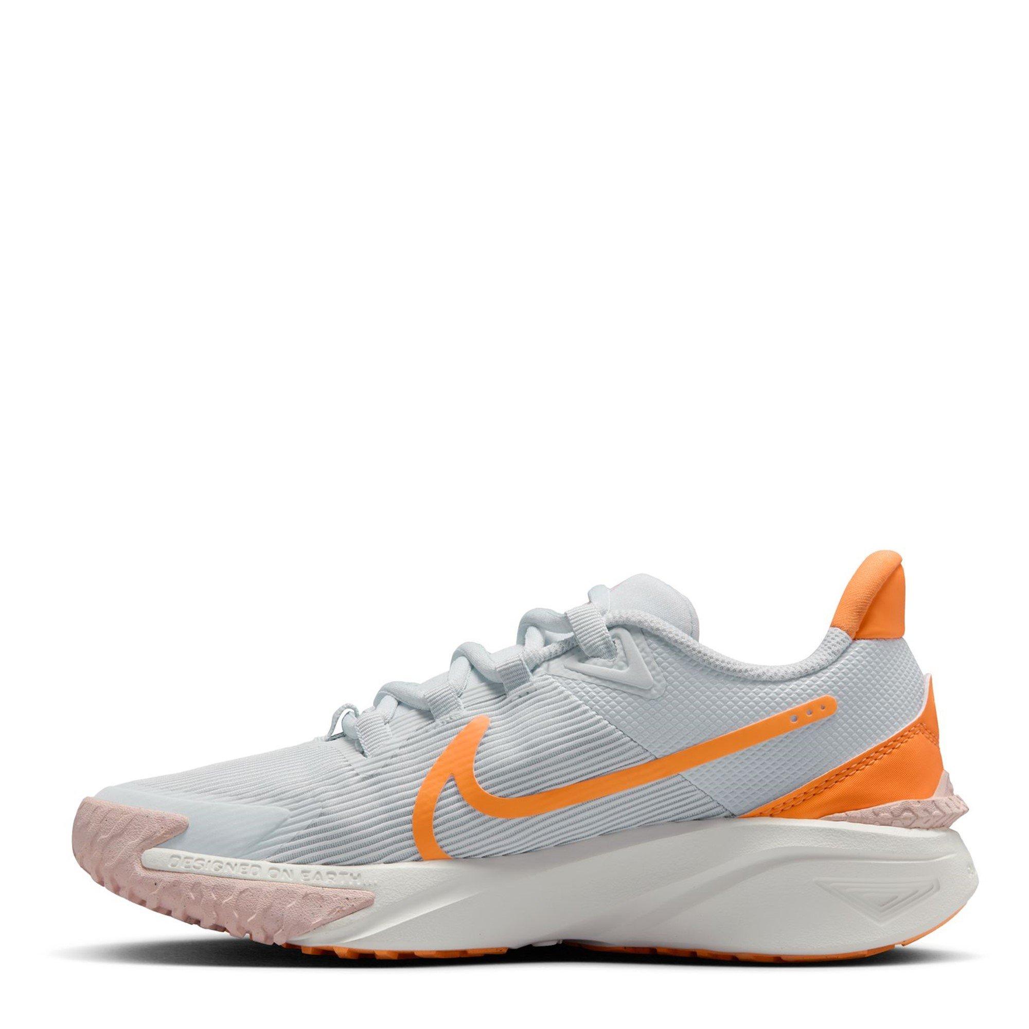 Grijs/Oranje - Nike - Star Runner 4 Big Kids Road Running Shoes - 2