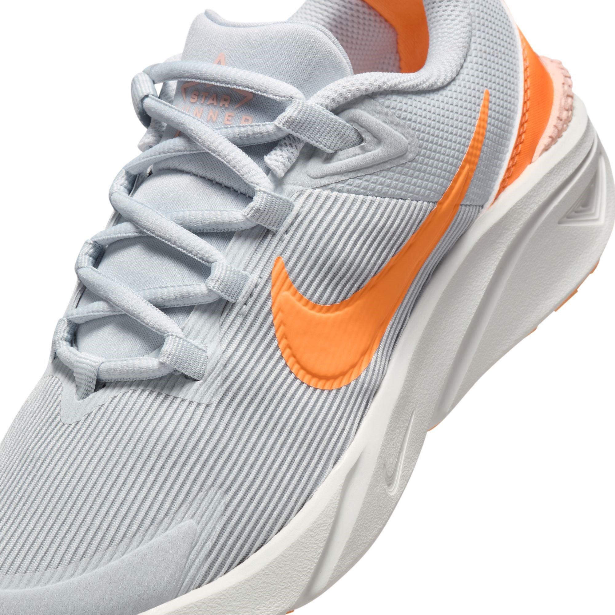 Grijs/Oranje - Nike - Star Runner 4 Big Kids Road Running Shoes - 7
