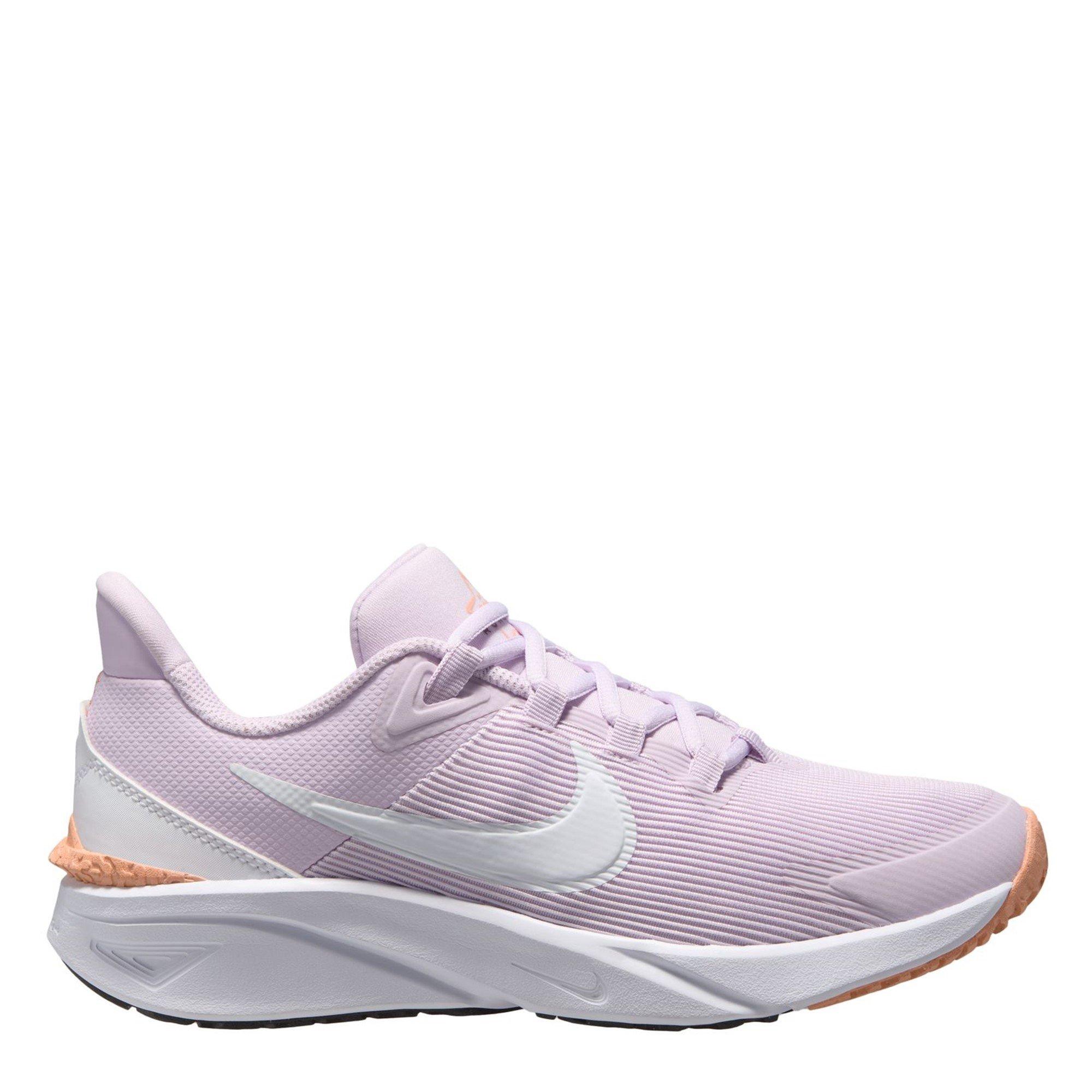 Nike Boys Star Runner 4 Big Kids Road Running Shoes - Grey/Apricot - 5.5 (38.5)