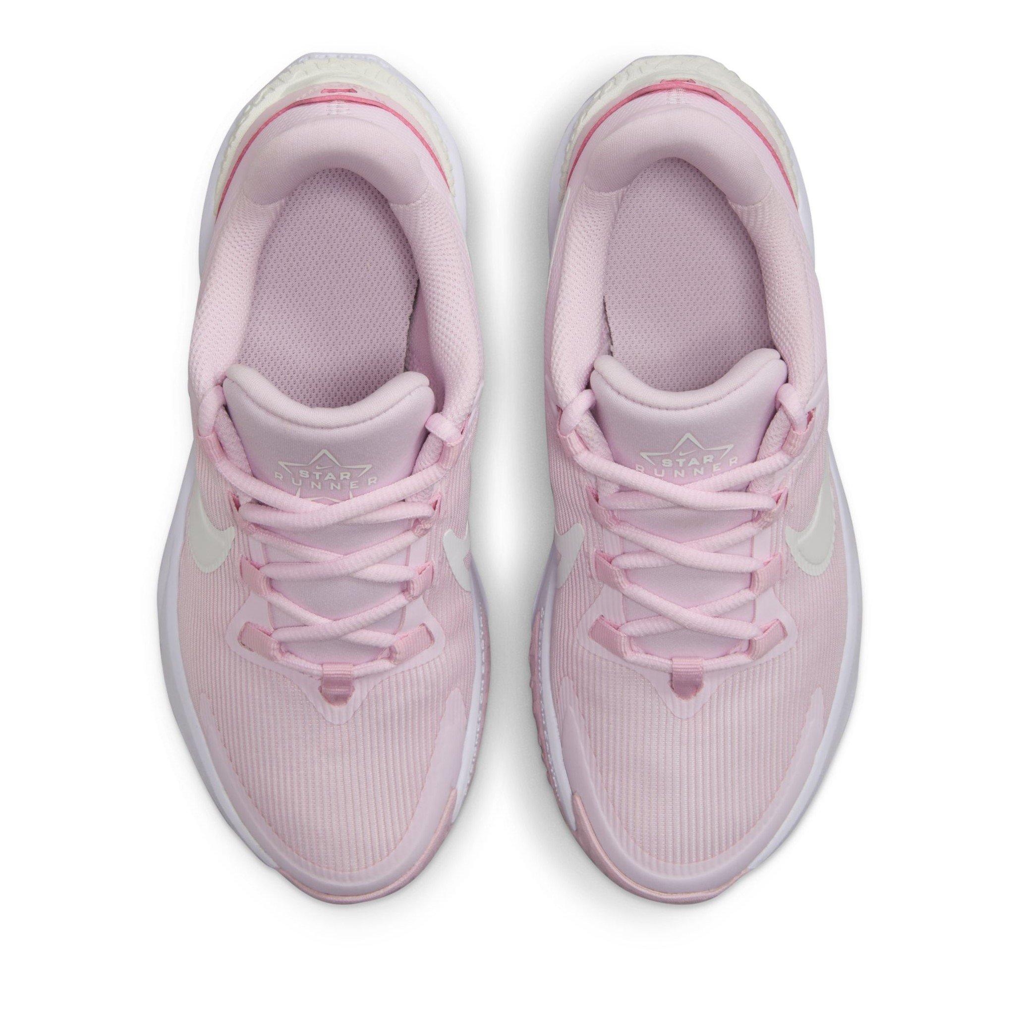 Pink/White - Nike - Star Runner 4 Big Kids Road Running Shoes - 5