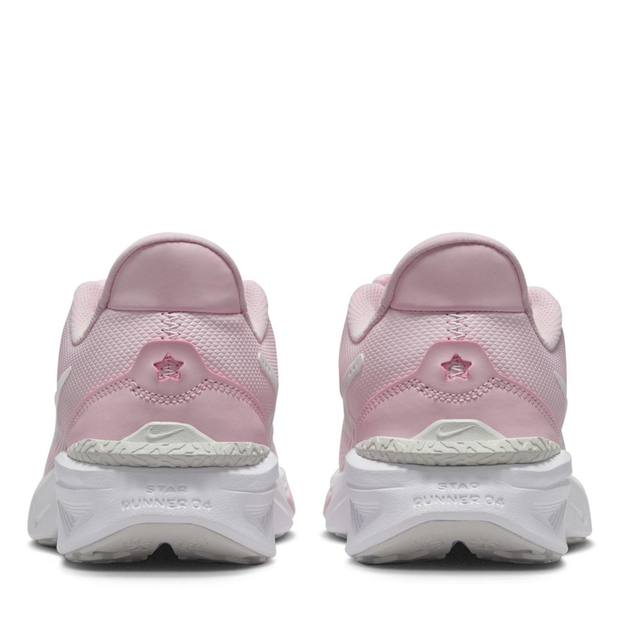 Pink/White - Nike - Star Runner 4 Big Kids Road Running Shoes - 6