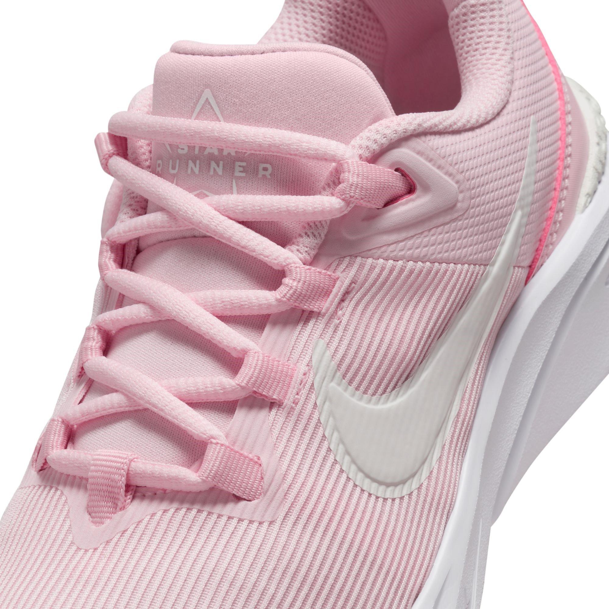Pink/White - Nike - Star Runner 4 Big Kids Road Running Shoes - 7