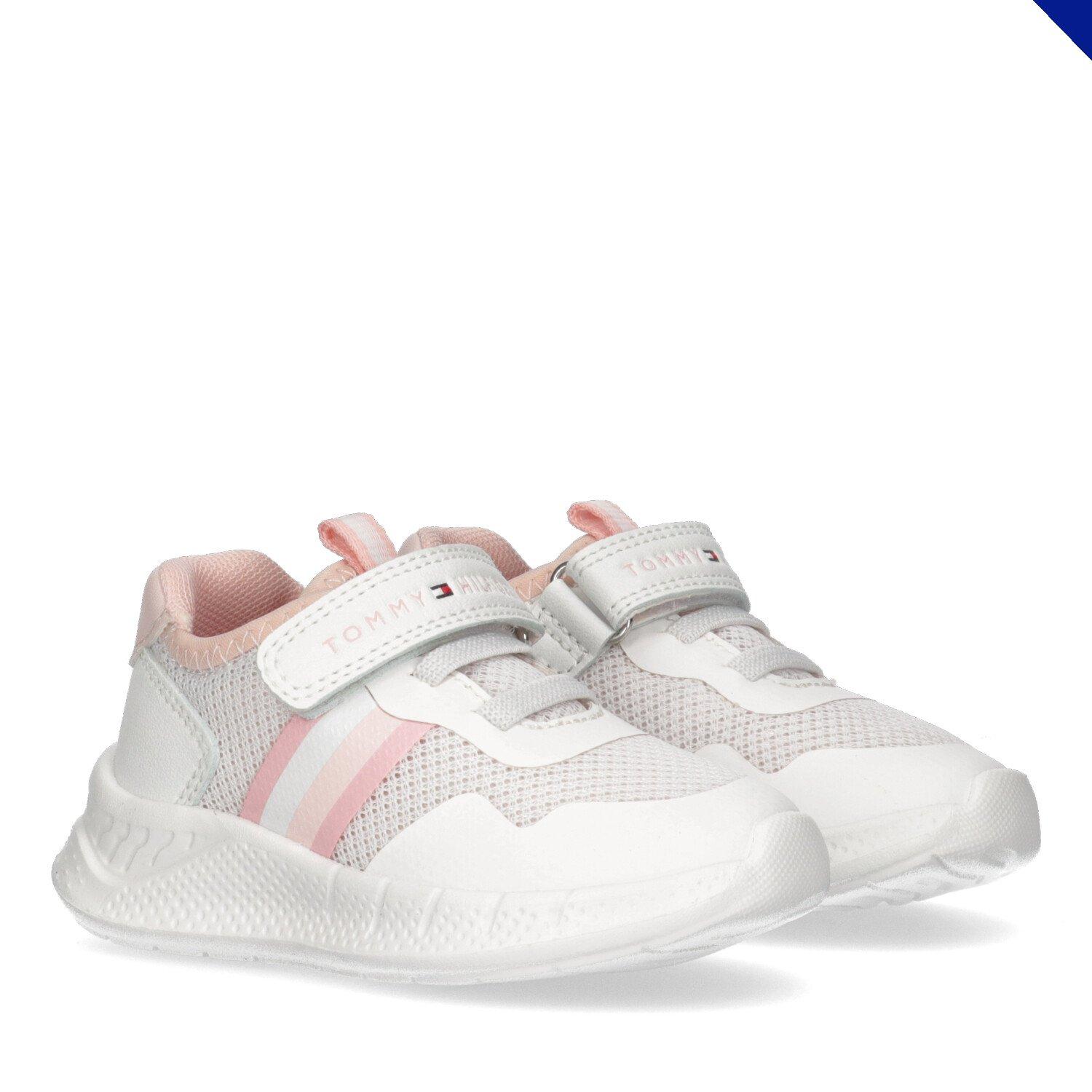 Bianco/Rosa 134 - Tommy Hilfiger - Stripe Low Trainers Juniors - 2