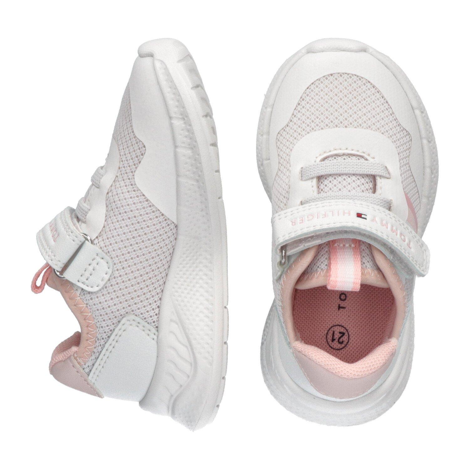 Bianco/Rosa 134 - Tommy Hilfiger - Stripe Low Trainers Juniors - 3