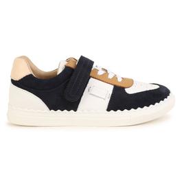 Chloe Leather Paneled Sneakers Juniors