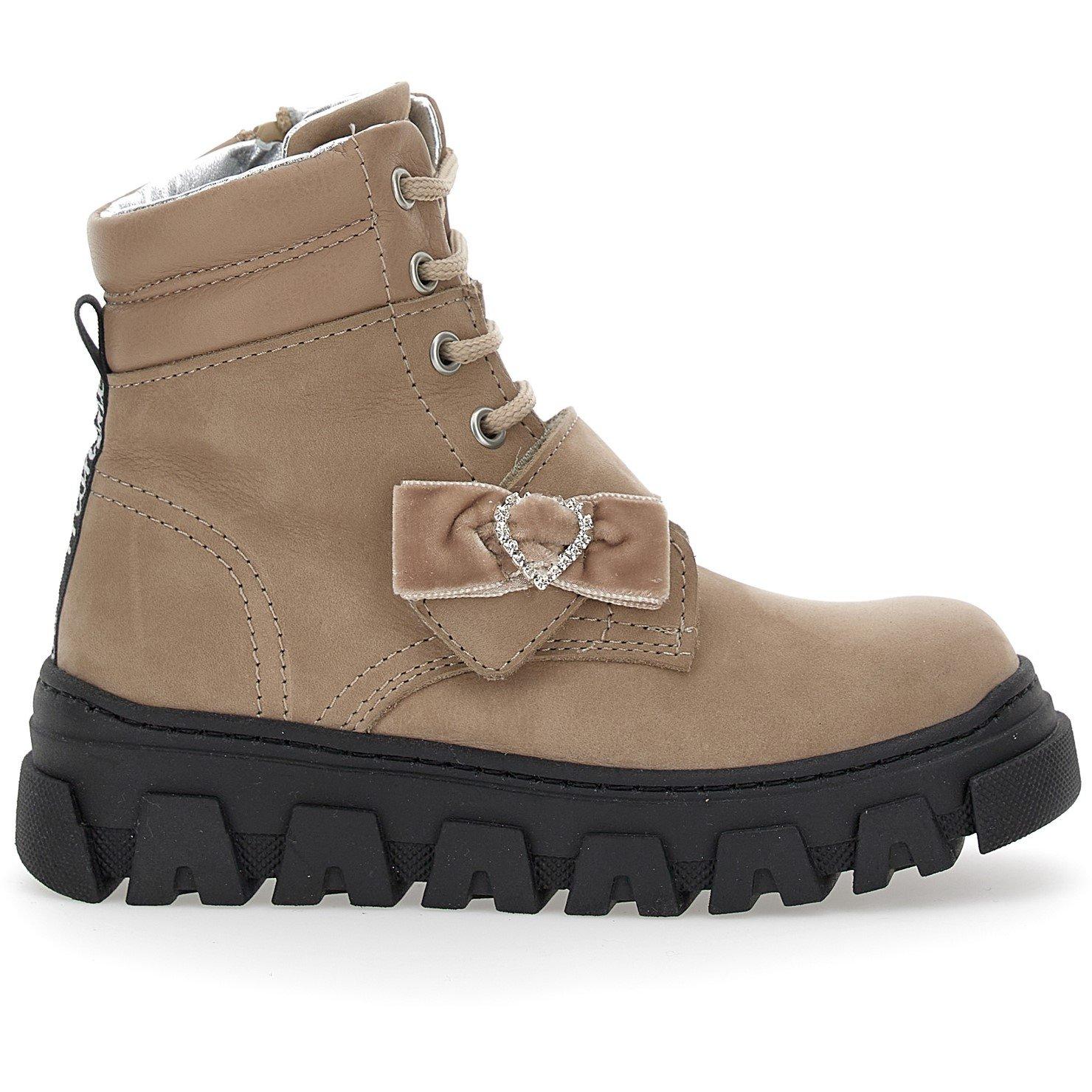 Beige 0003 - Monnalisa - Bow Boots Juniors - 1