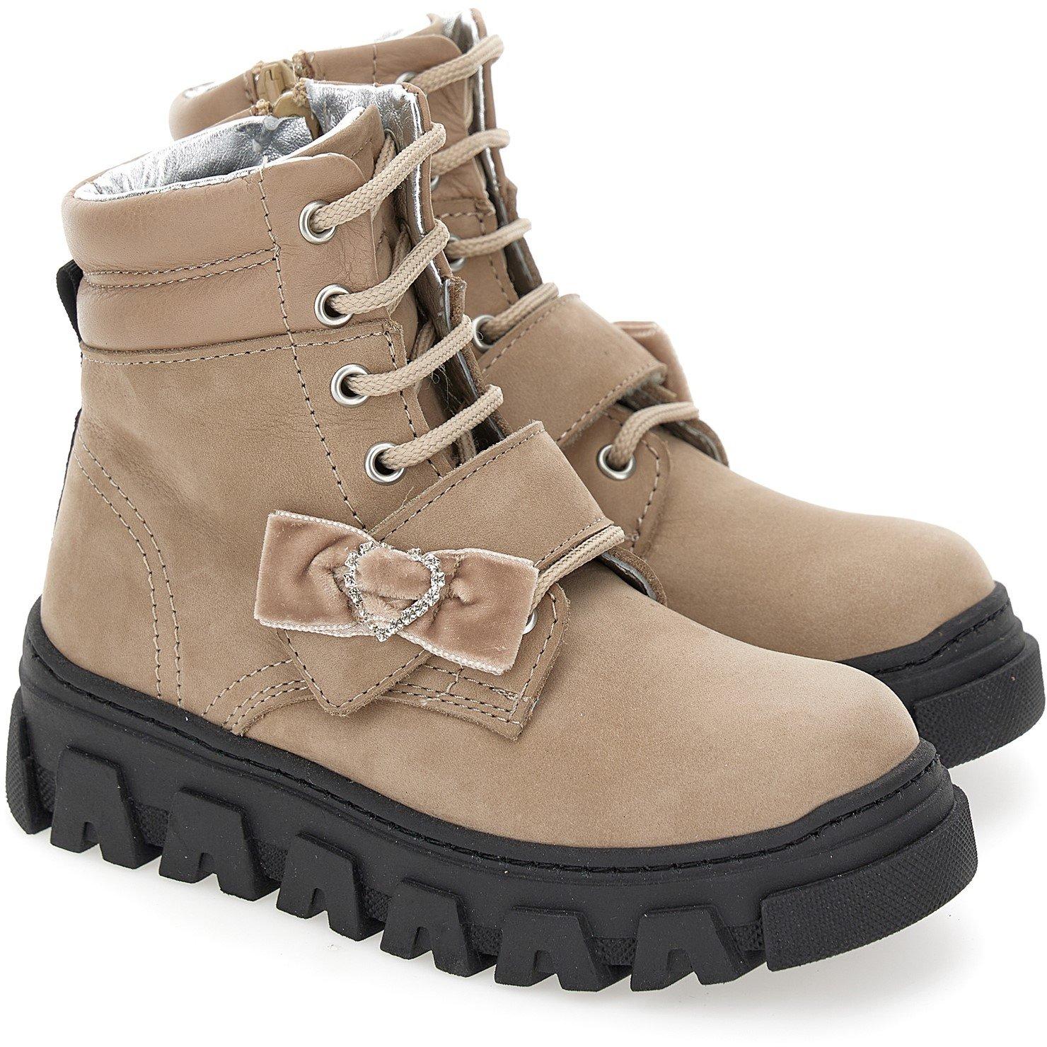 Beige 0003 - Monnalisa - Bow Boots Juniors - 2