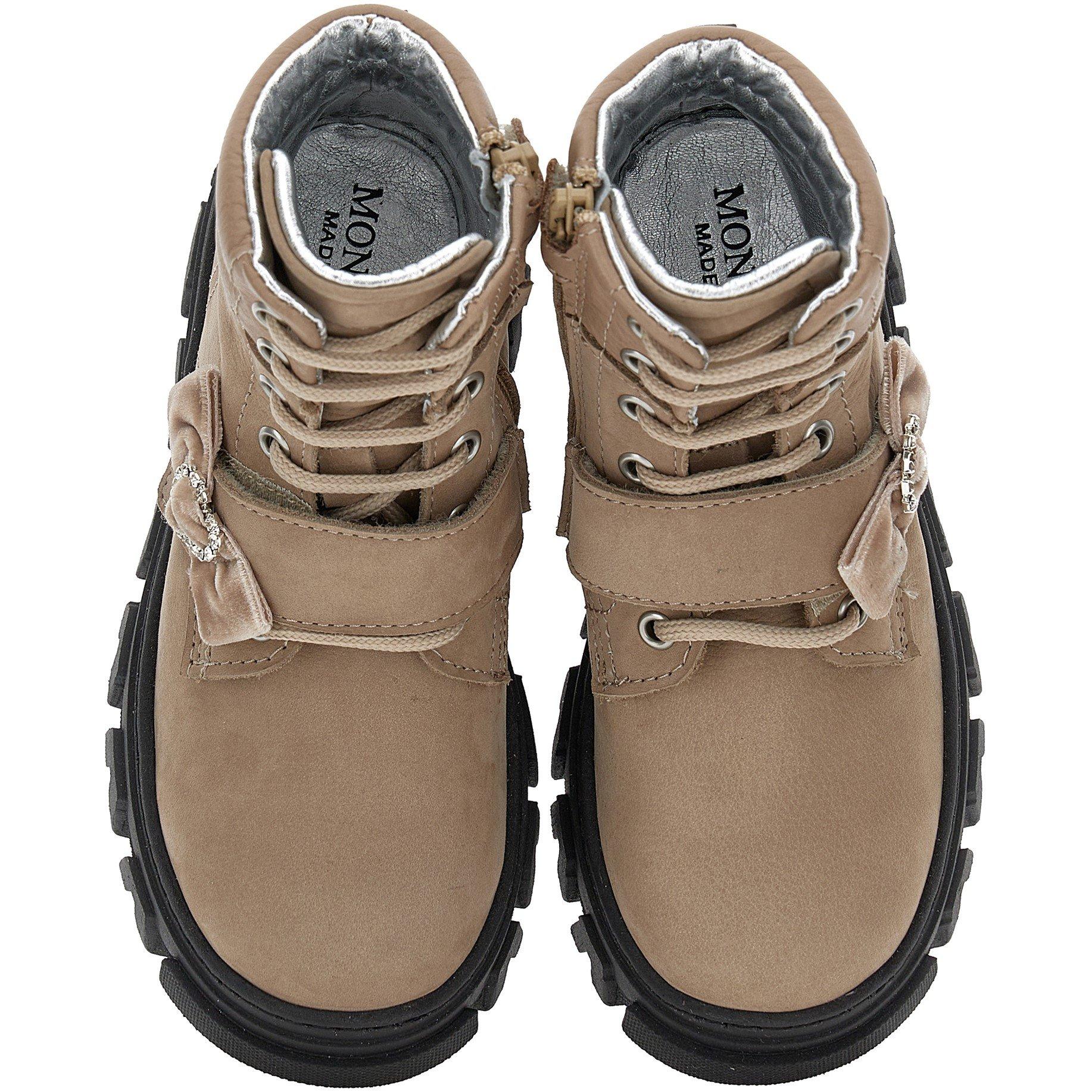 Beige 0003 - Monnalisa - Bow Boots Juniors - 4