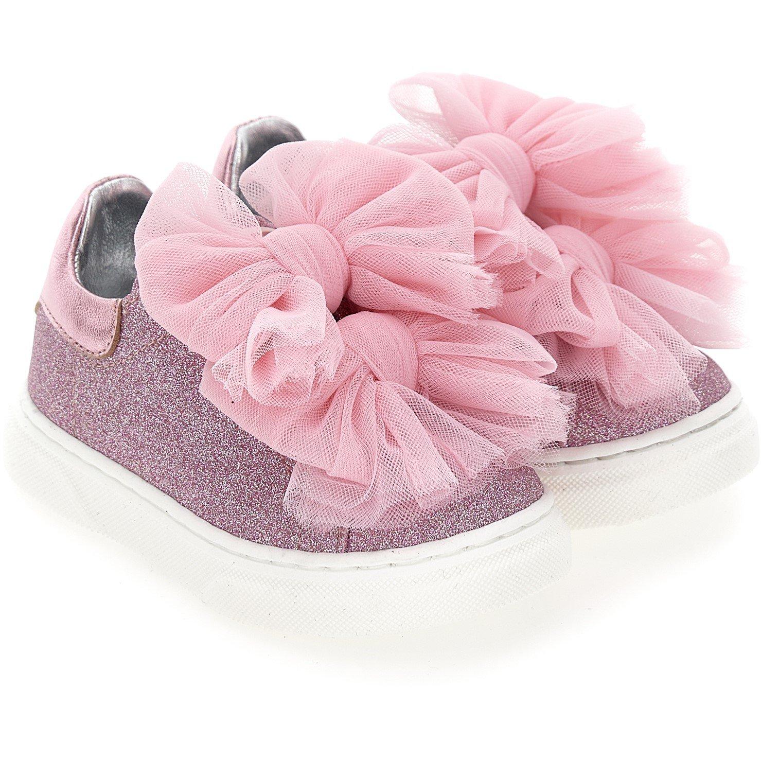 Antique - Monnalisa - Tulle Bow Trainers Juniors - 2
