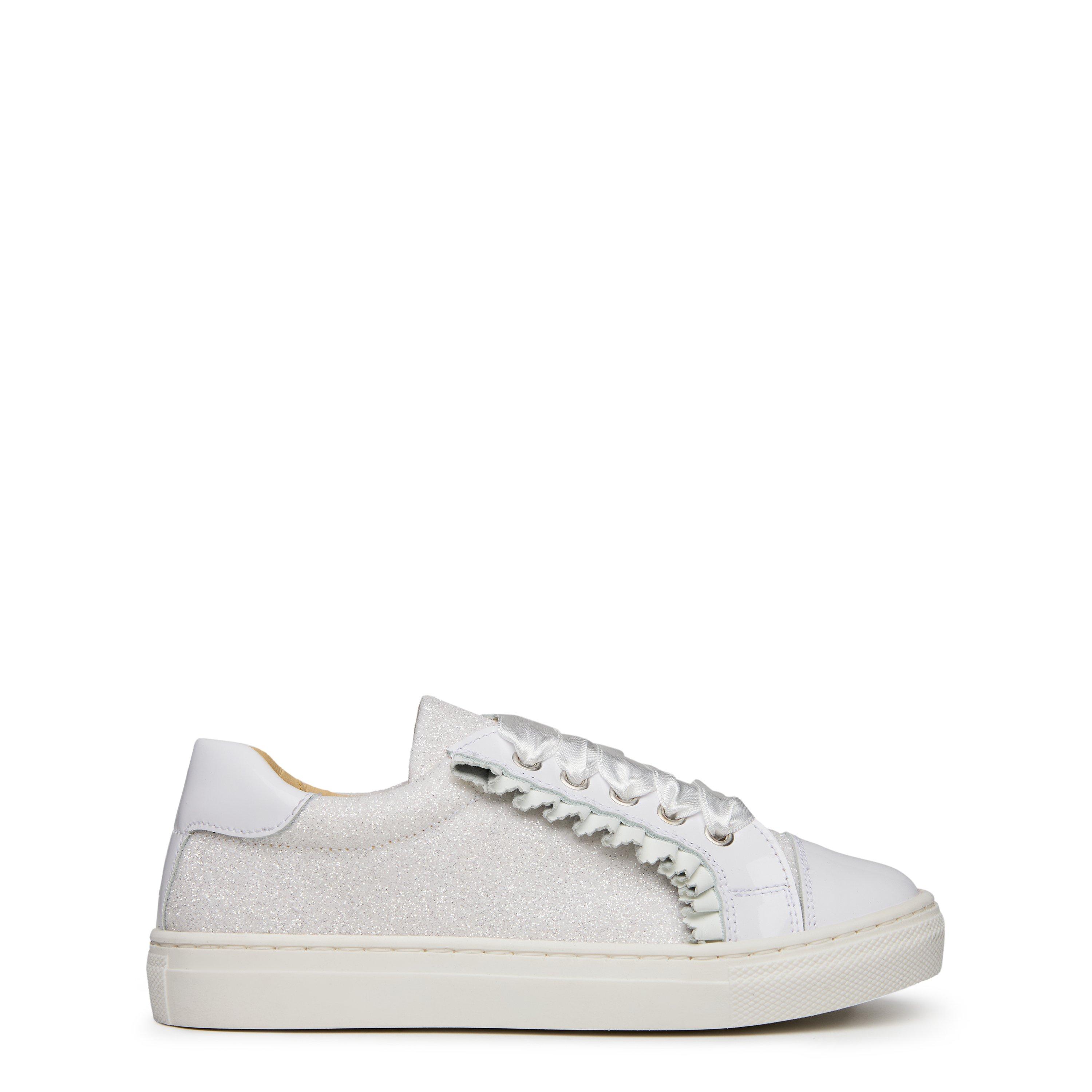 Andanines Girls Glitter Trainers Juniors - White - C4.5 (21)