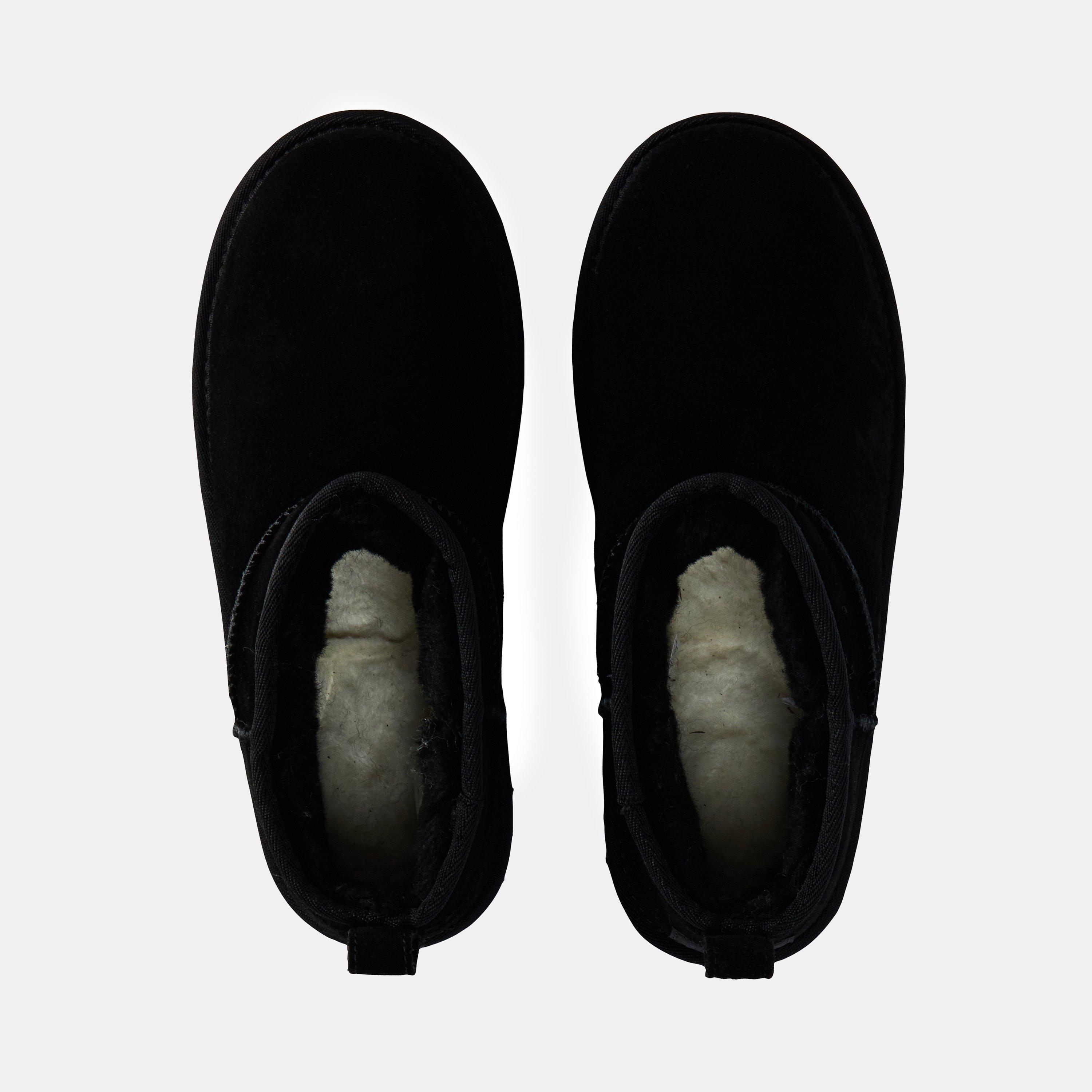 Black BLK - Ugg - Kids' Ultra Mini Sheepskin Suede Platform Boots - 5