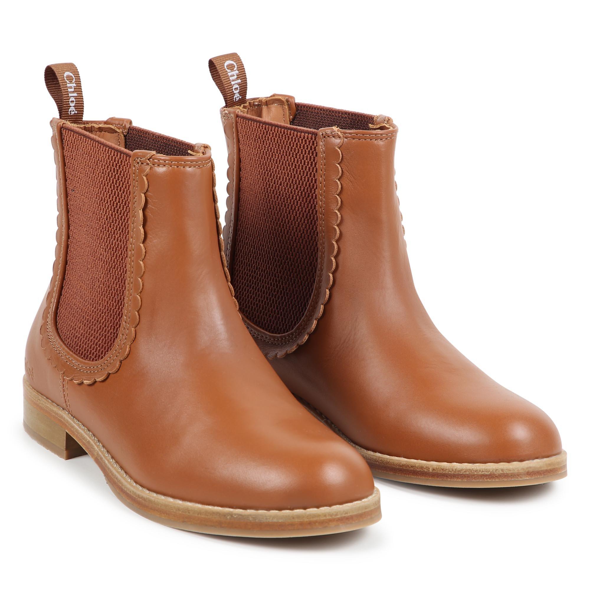 Brown 314 - Chloe - Logo Boots Junior Girls - 1