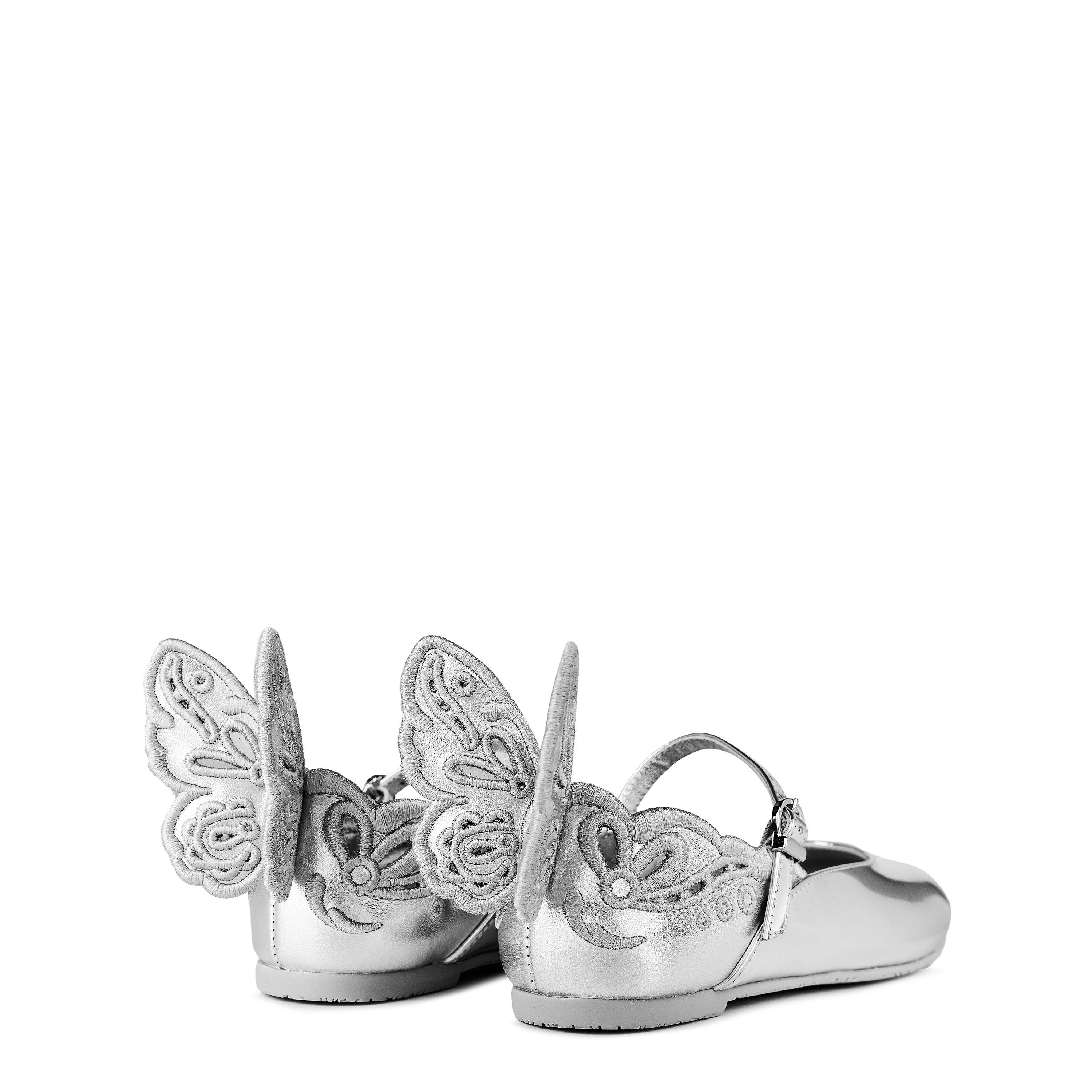 Silver Mirror - Sophia Webster - Mini Chiara Broderie Ballet Pumps Juniors - 4