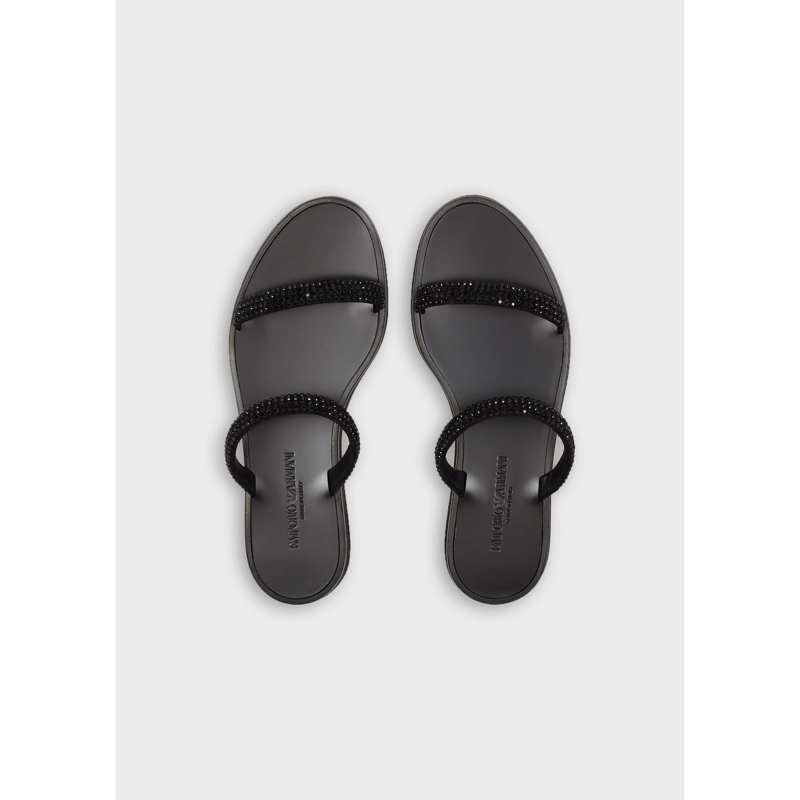 Black - Emporio Armani - Two Strap Sandals Juniors - 5