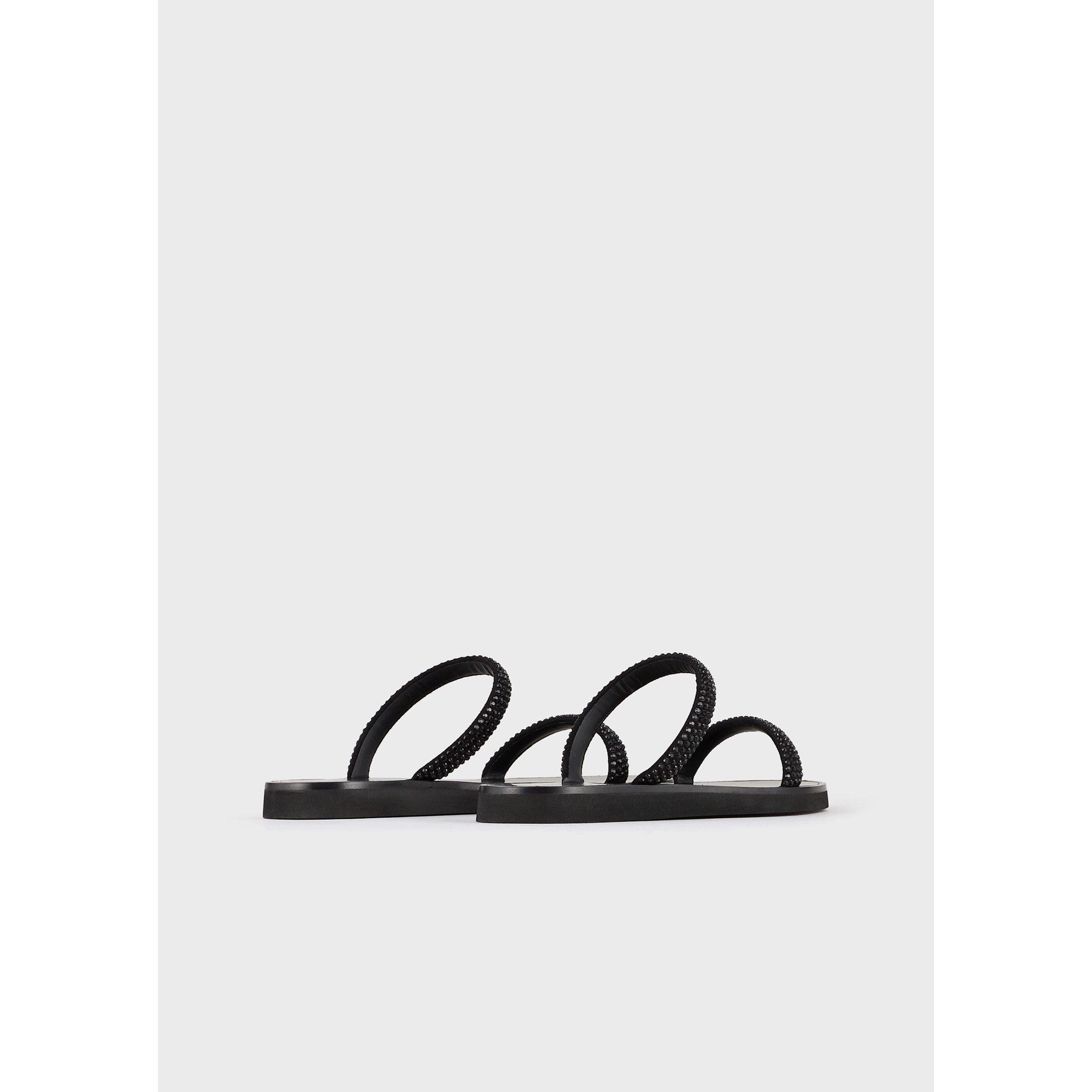 Black - Emporio Armani - Two Strap Sandals Juniors - 3