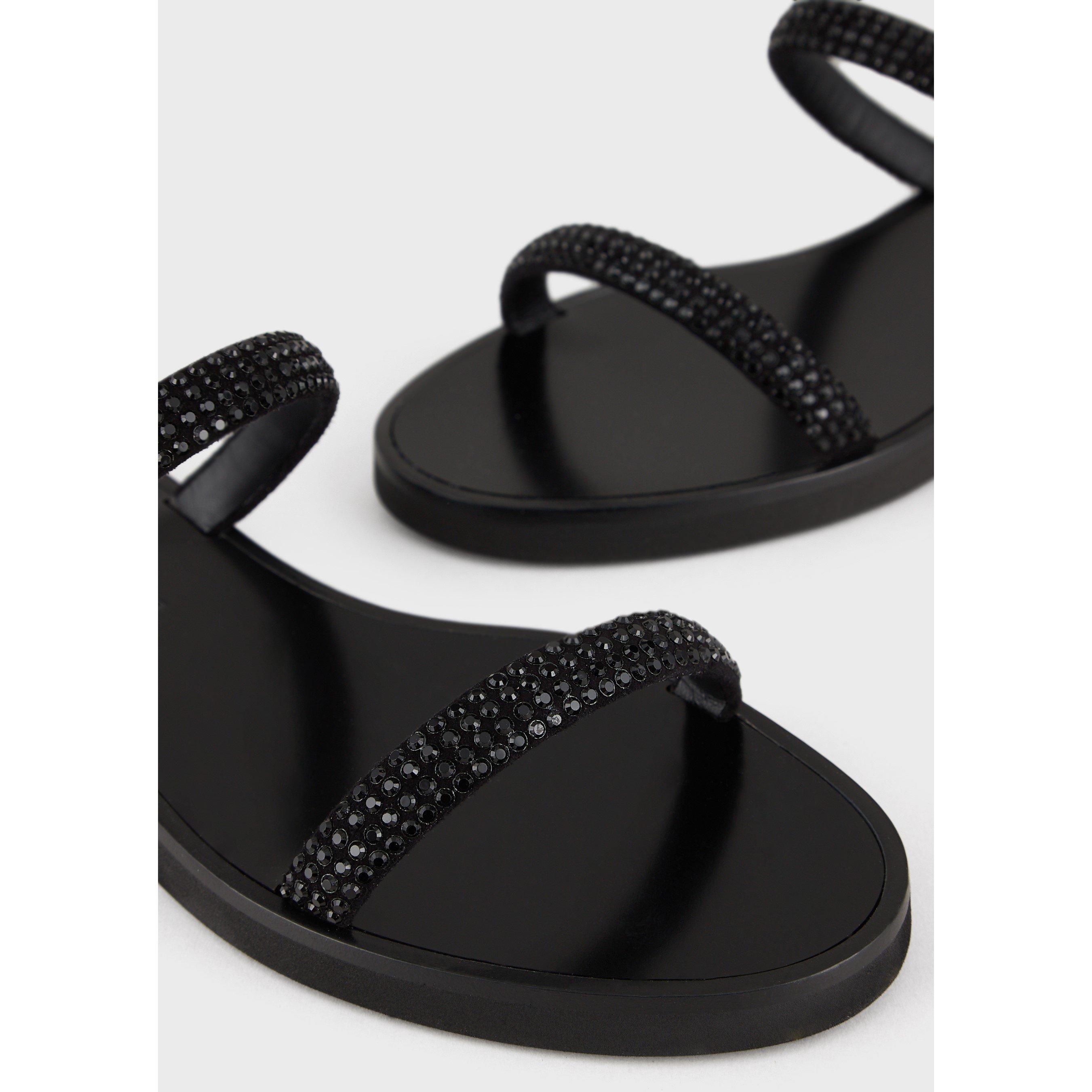 Black - Emporio Armani - Two Strap Sandals Juniors - 4