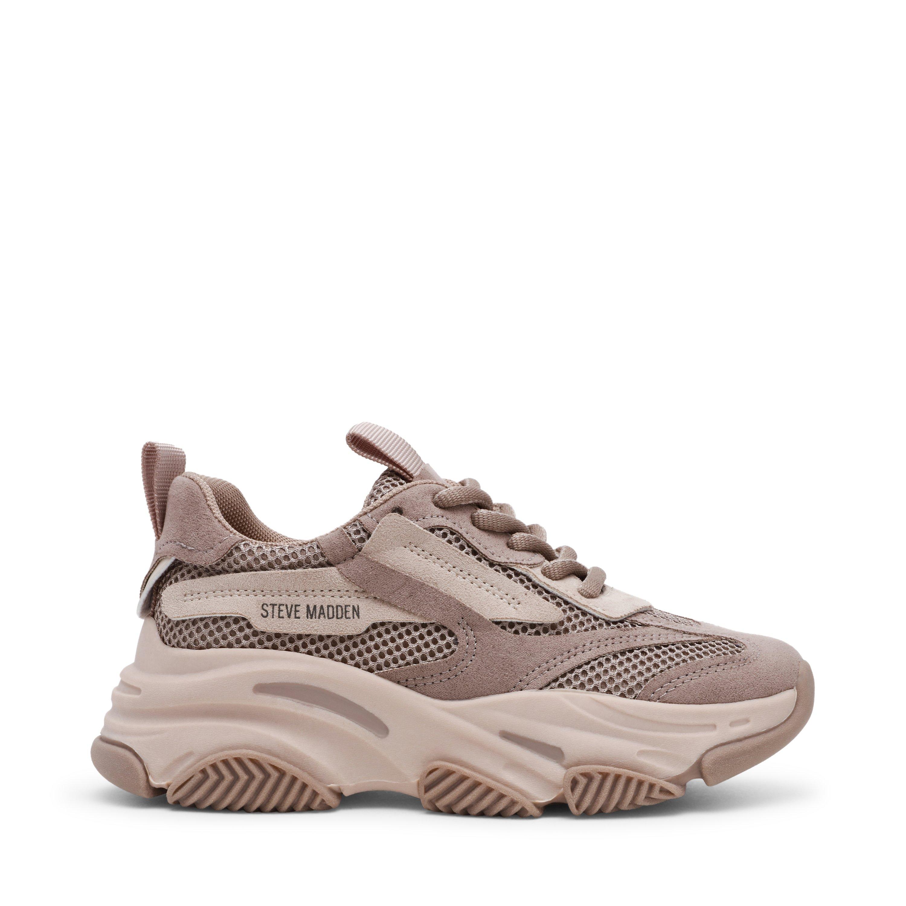 Steve Madden Girls ' Possession Chunky Trainers - Taupe Grey - 2 (34)