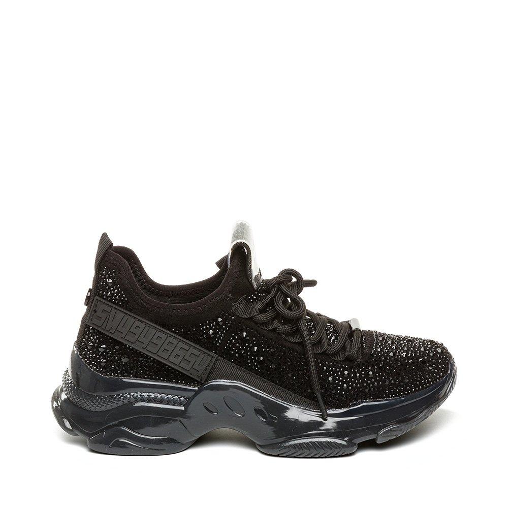 Black - Steve Madden - Kids' Maxima Crystal Heritage Low-Top Trainers - 1
