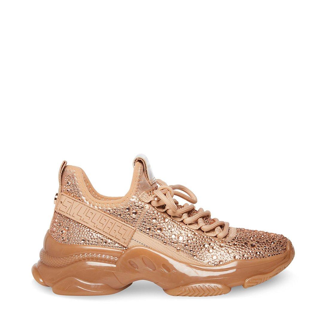 Steve Madden Kids' Maxima Crystal Heritage Low-Top Trainers - Rose Gold - Size 2 (34)
