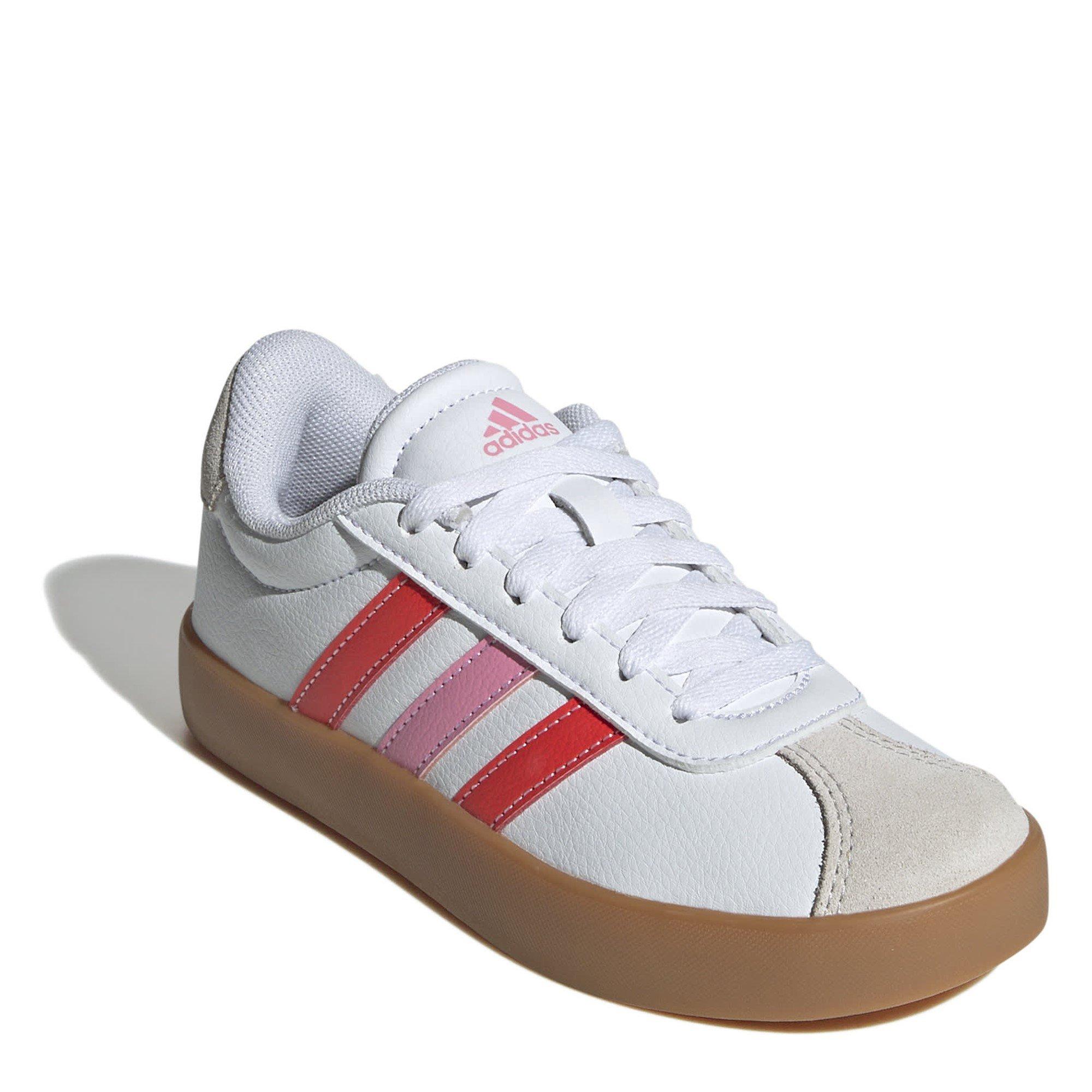 White/Red/Pink - adidas - VL Court 3.0 Shoes Juniors - 3