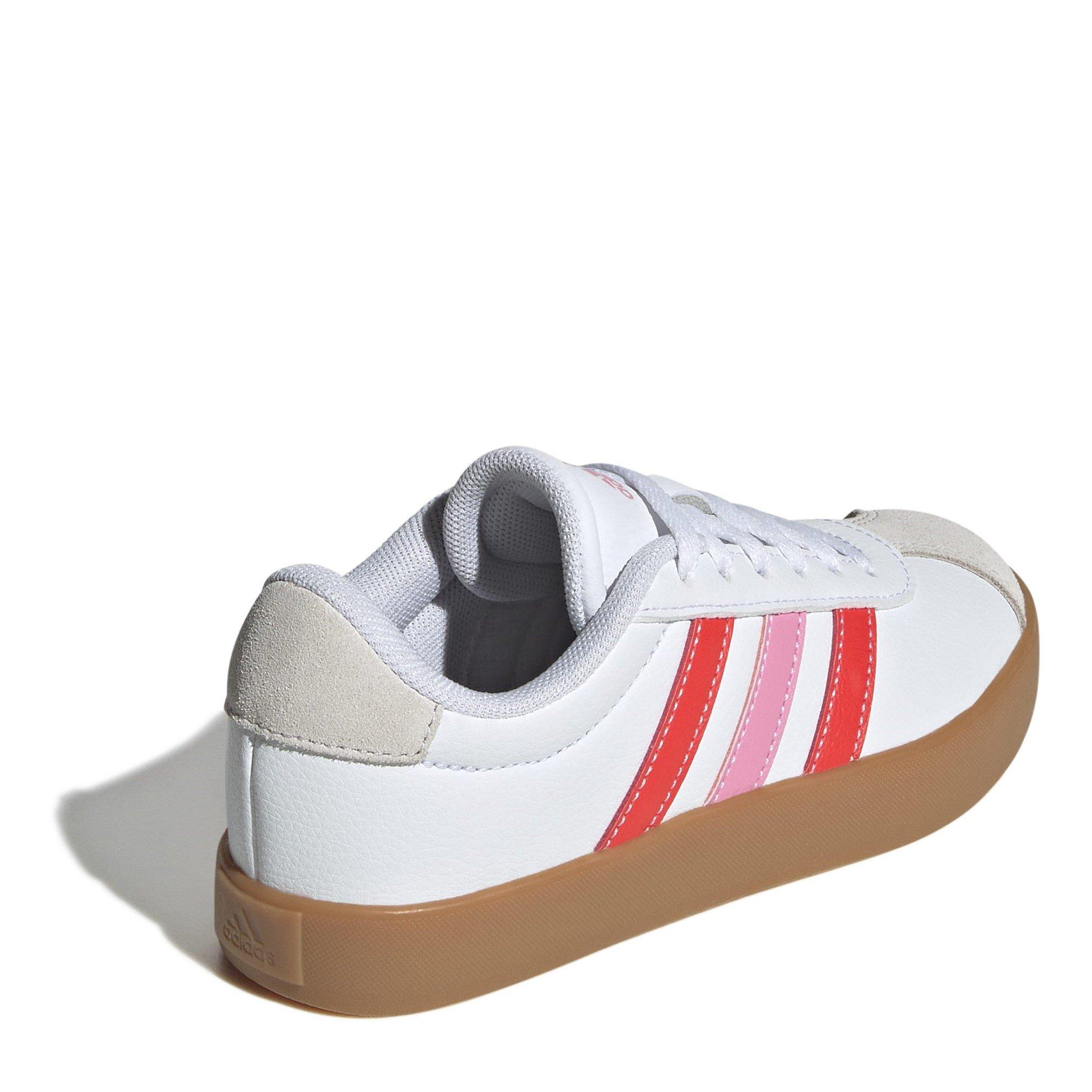 White/Red/Pink - adidas - VL Court 3.0 Shoes Juniors - 4