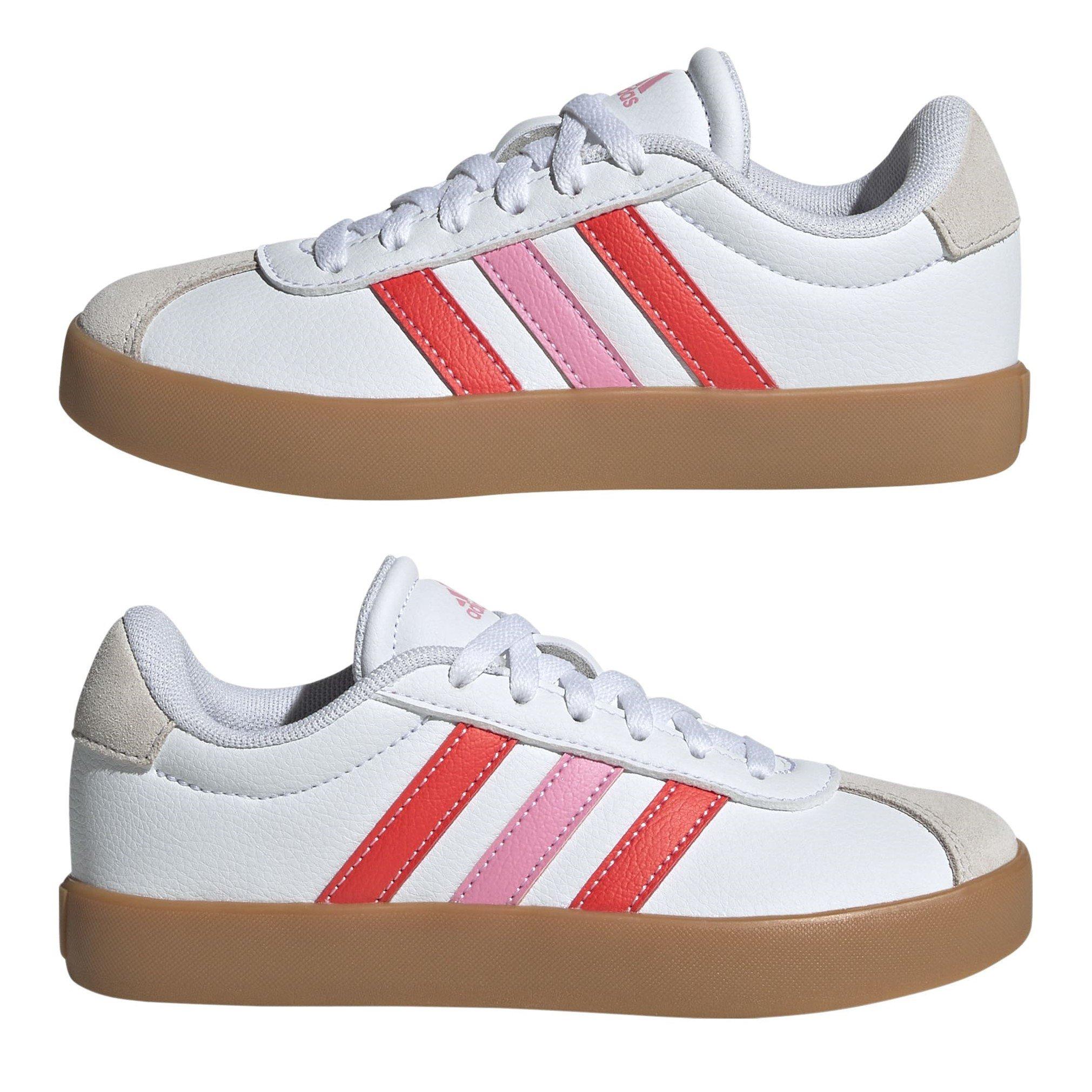 White/Red/Pink - adidas - VL Court 3.0 Shoes Juniors - 9
