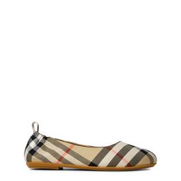 Burberry Chater Check Ballerina Pumps Juniors