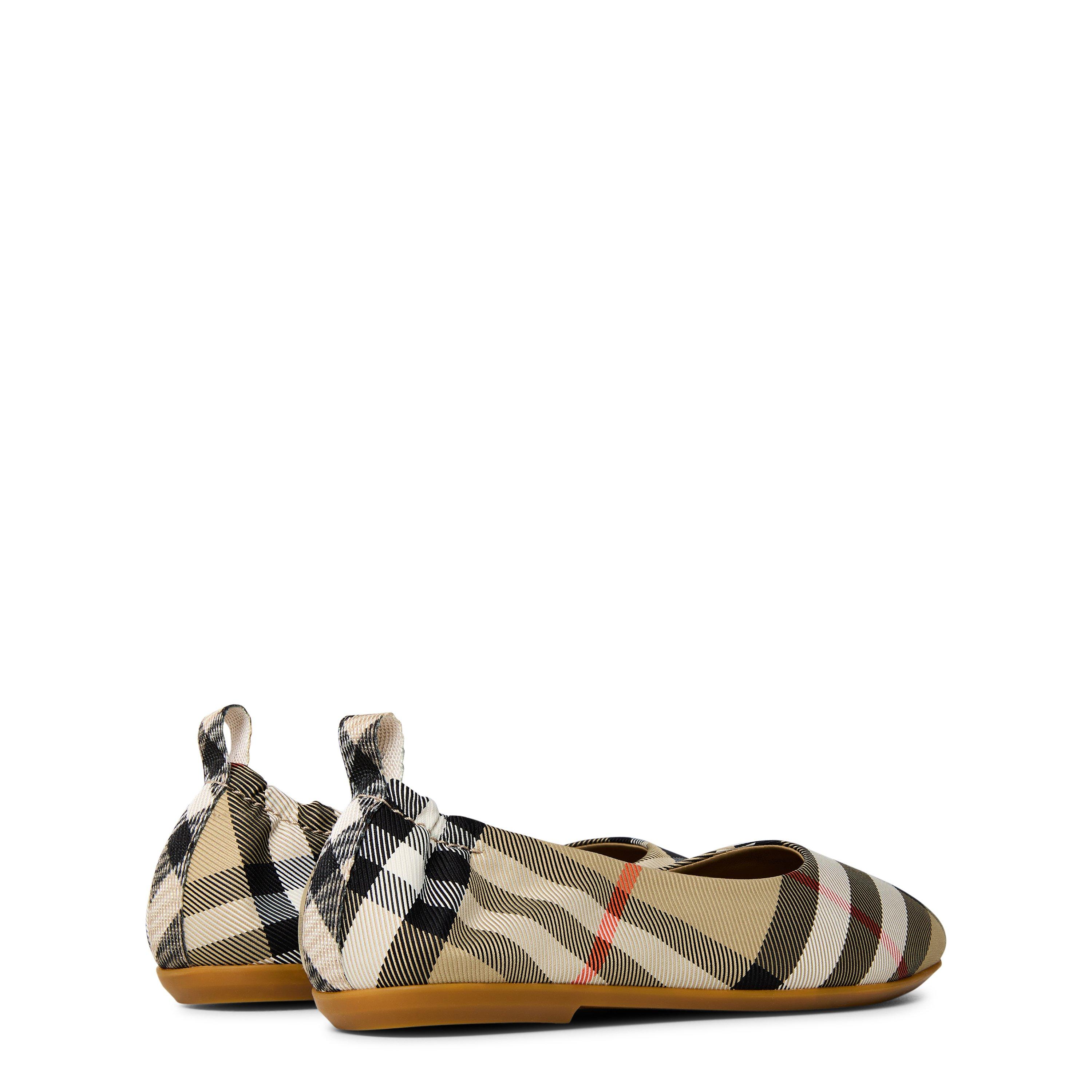 Sand B9368 - Burberry - Check Ballerina Pumps Juniors - 4