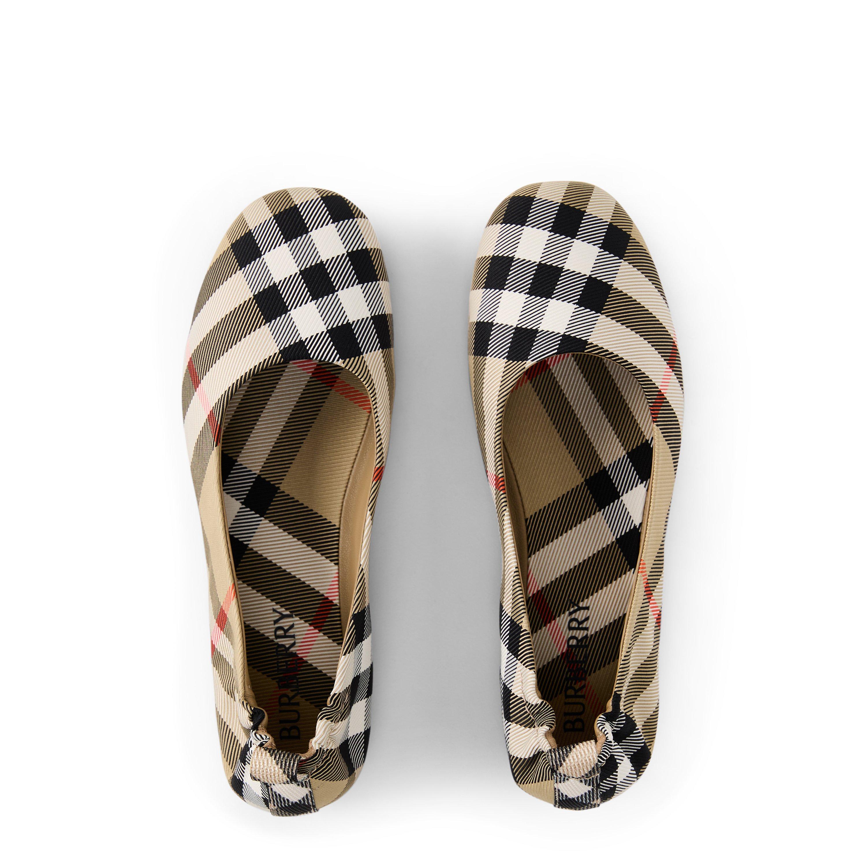 Sand B9368 - Burberry - Check Ballerina Pumps Juniors - 5