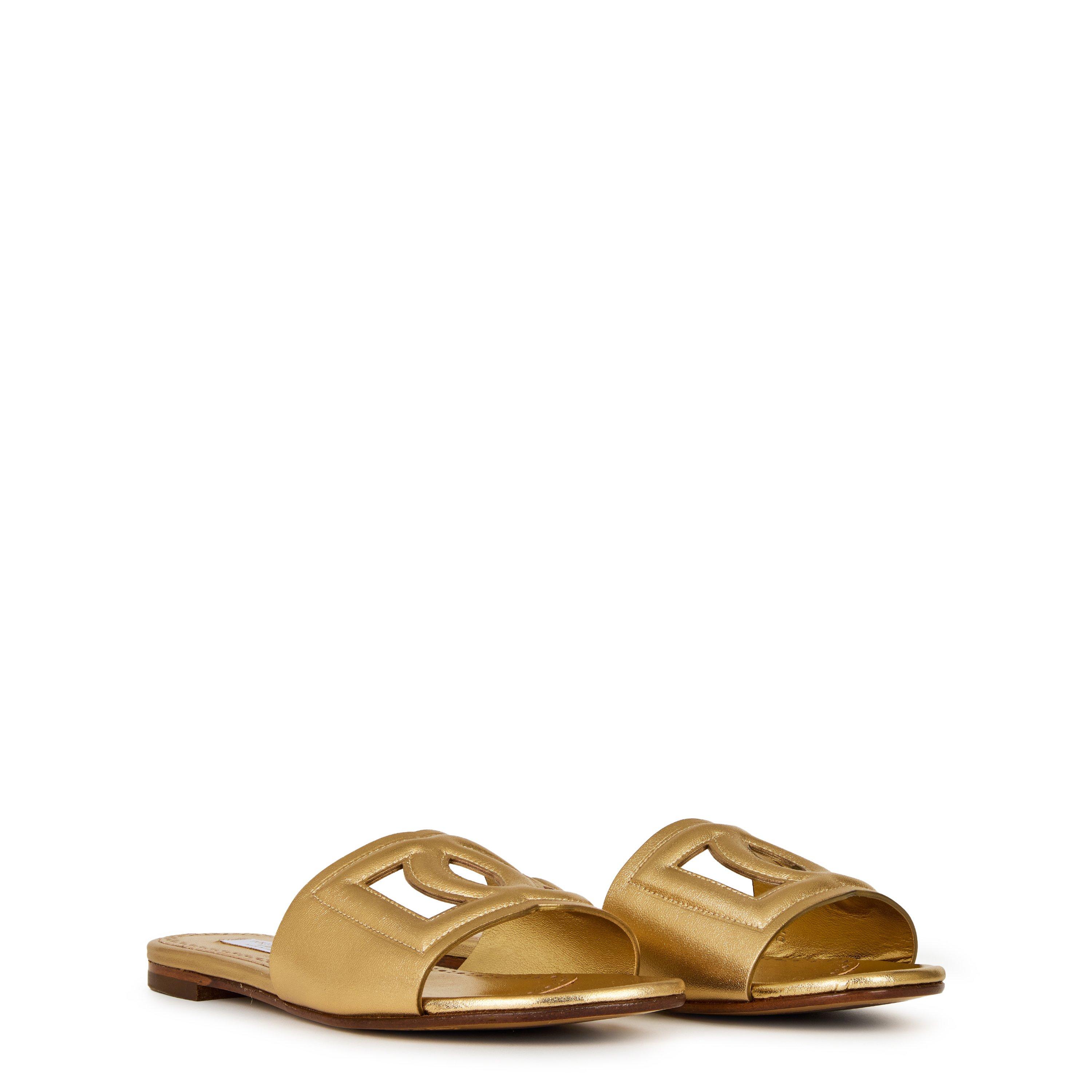 Gold 87601 - Dolce and Gabbana - Dg Logo Sandals Juniors - 3