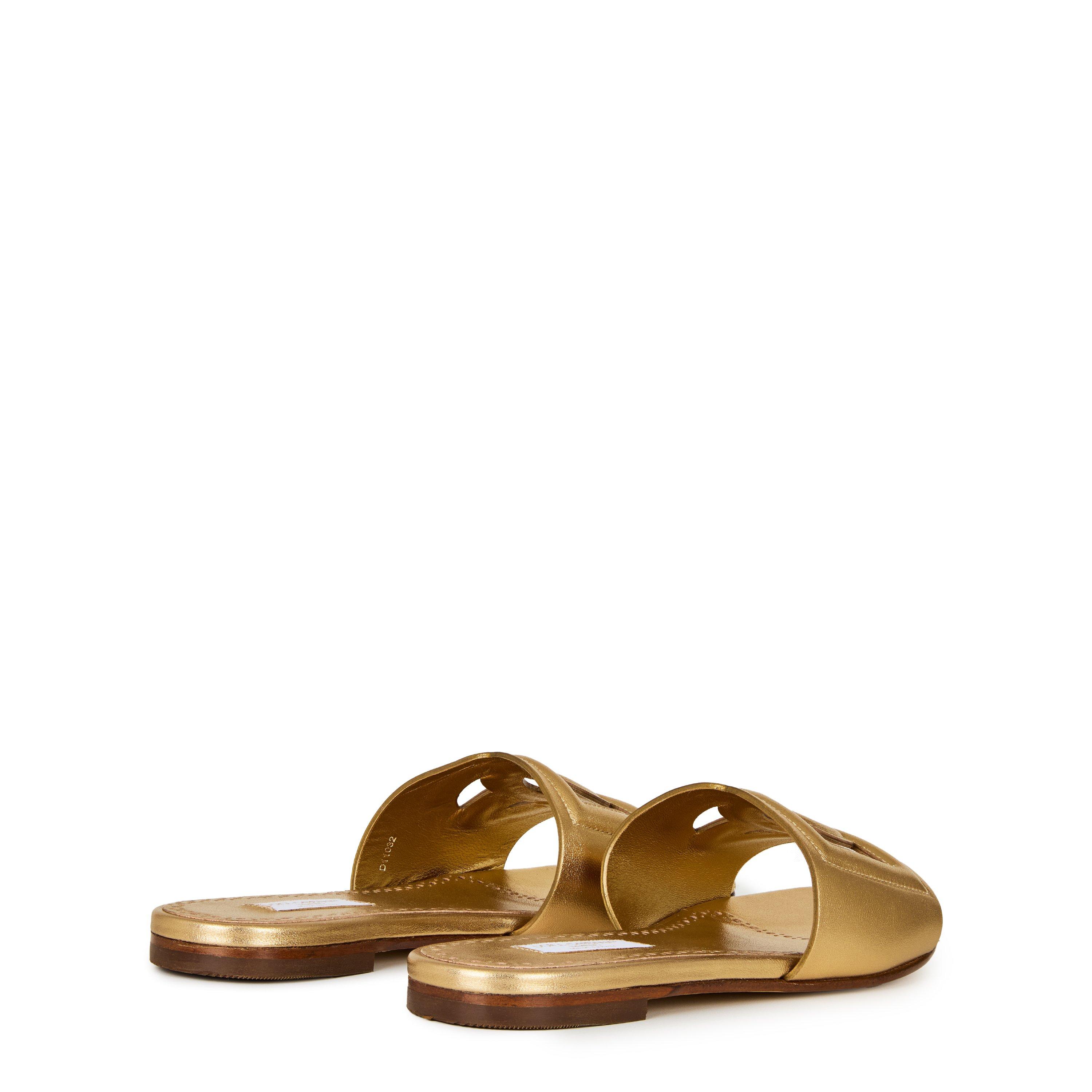 Gold 87601 - Dolce and Gabbana - Dg Logo Sandals Juniors - 4